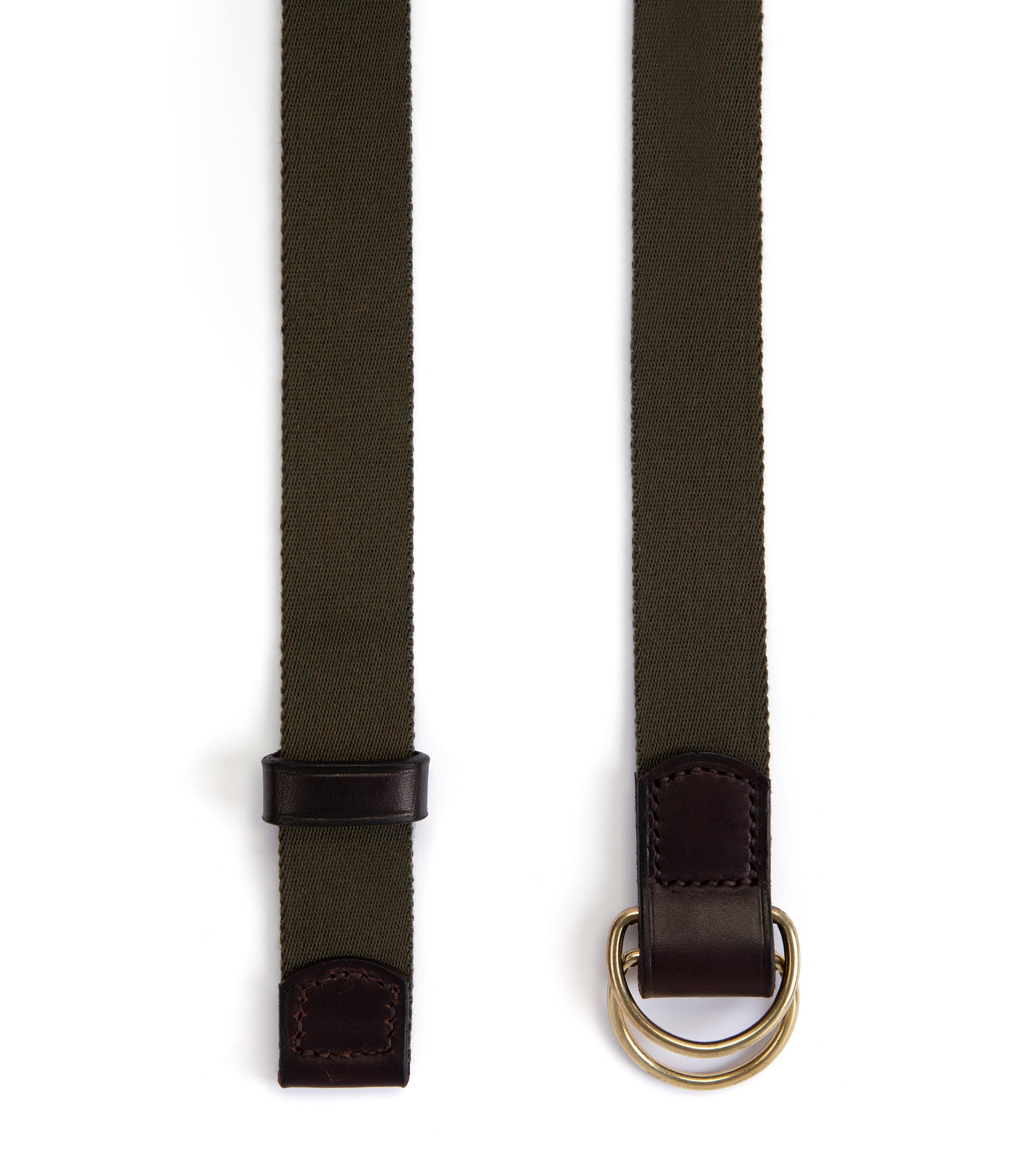 Hardy & Parsons D-Ring Canvas Belt: Olive