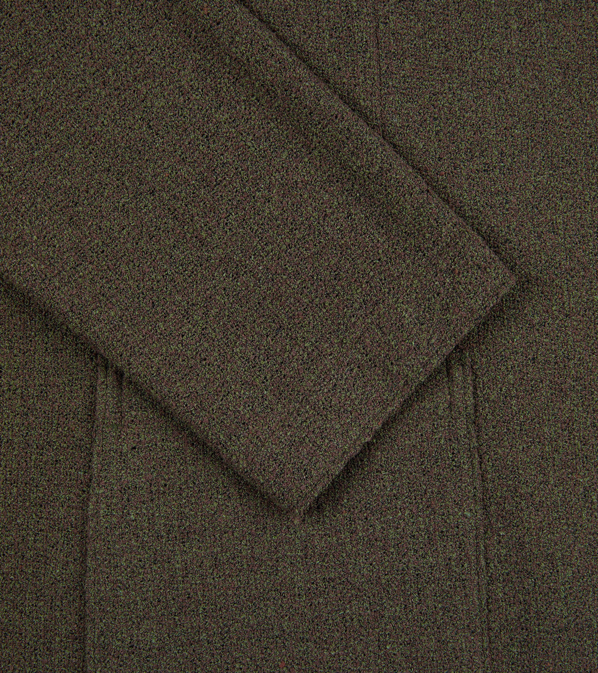 Harris Wharf Cotton Blend Boucle Nehru Jacket: Hunting Green