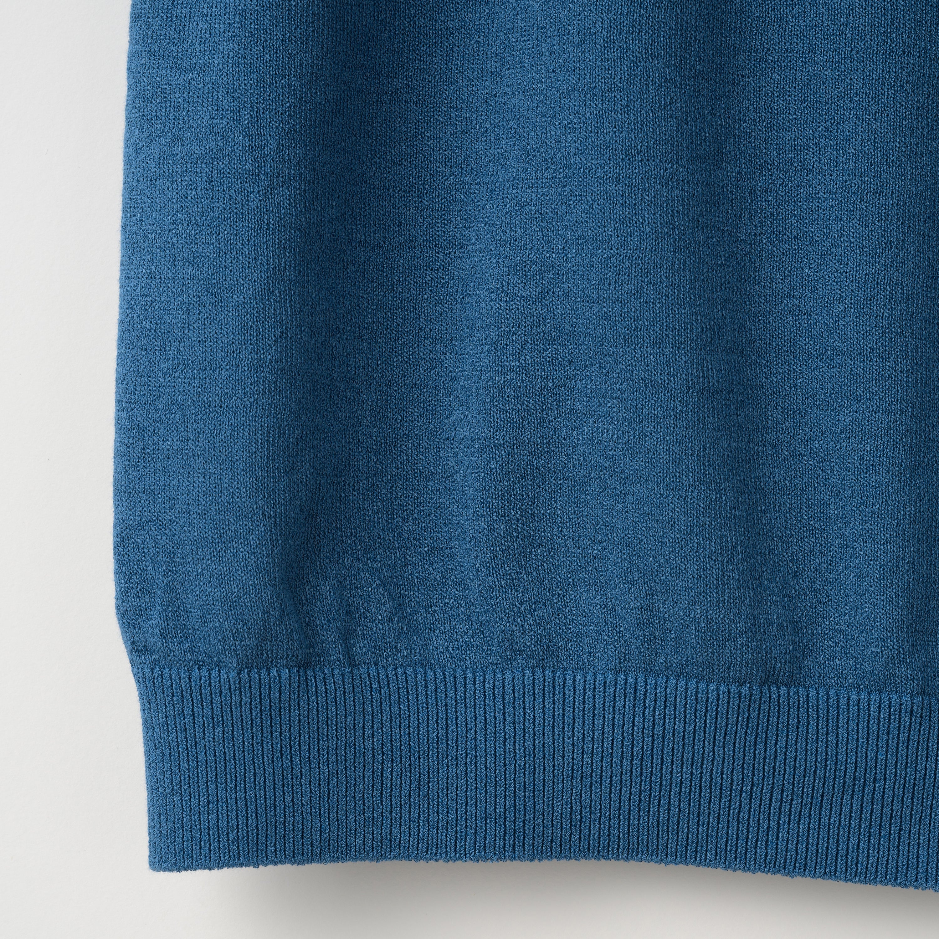 Mooncastle Ice Cotton Knit Polo Shirt: Smokey Blue