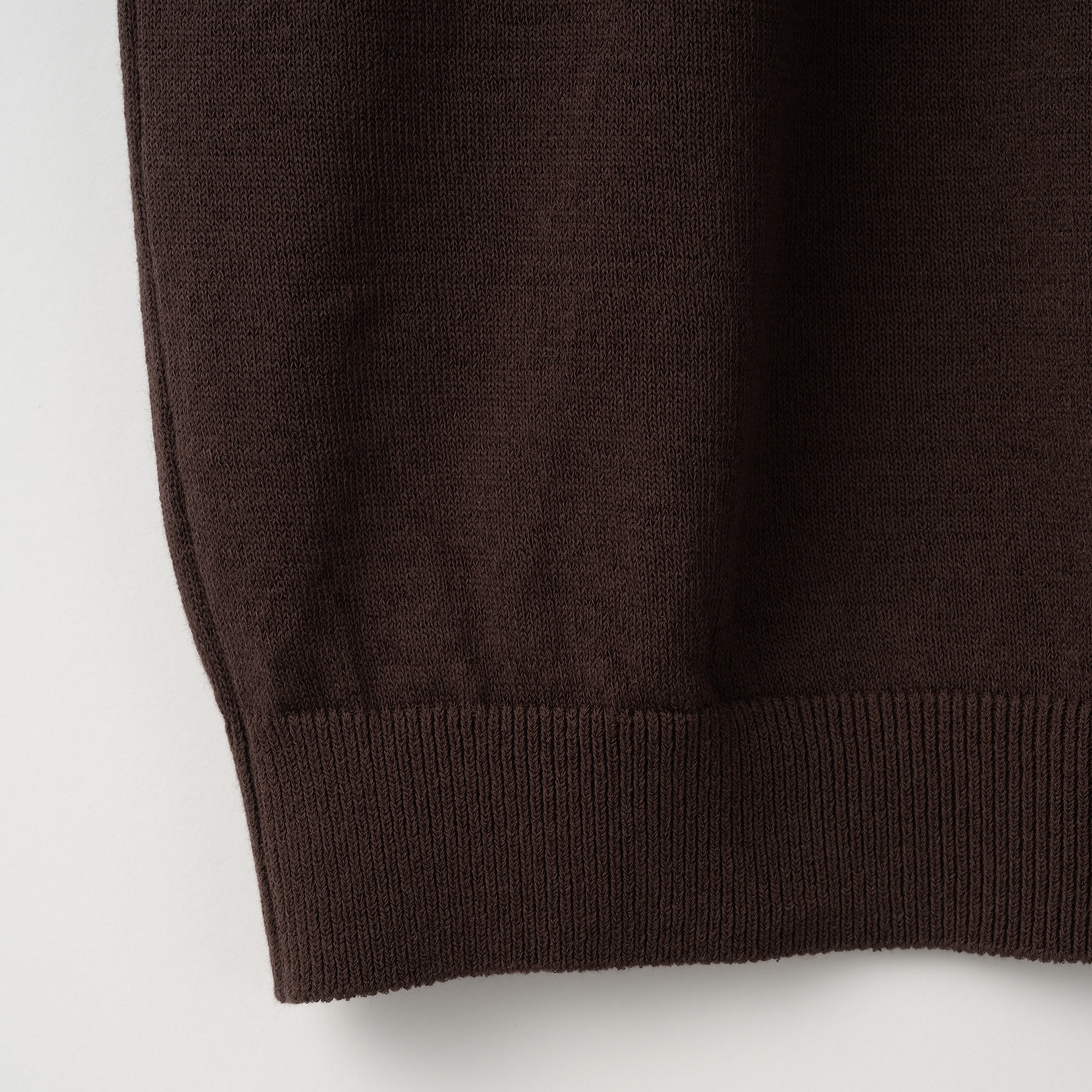 Mooncastle Ice Cotton Knit Polo Shirt: Brown