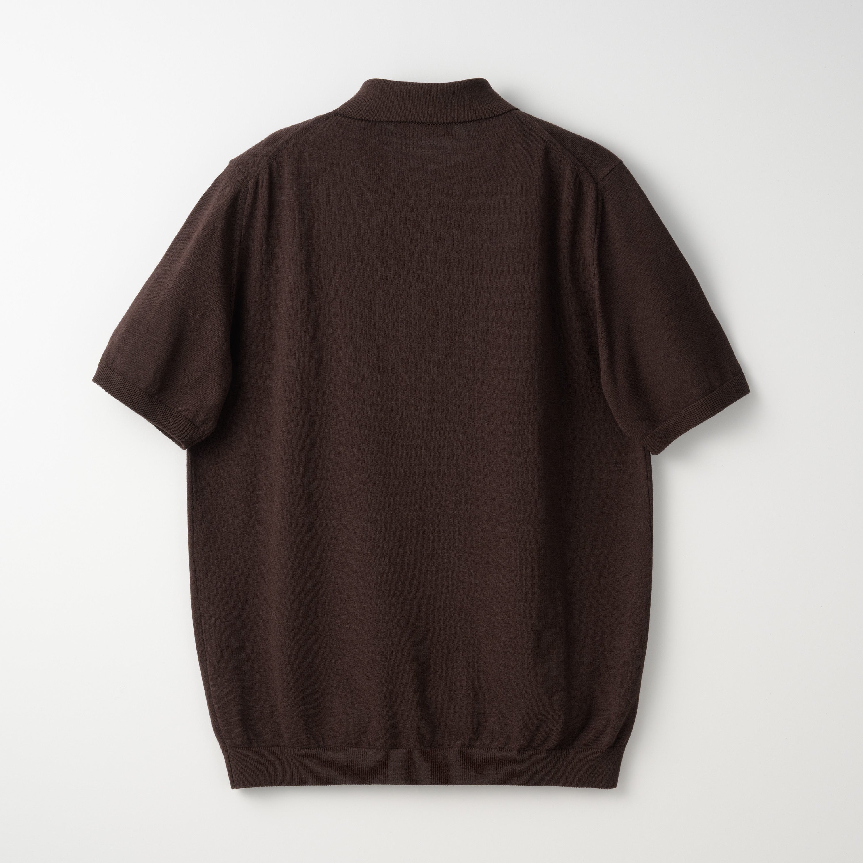 Mooncastle Ice Cotton Knit Polo Shirt: Brown