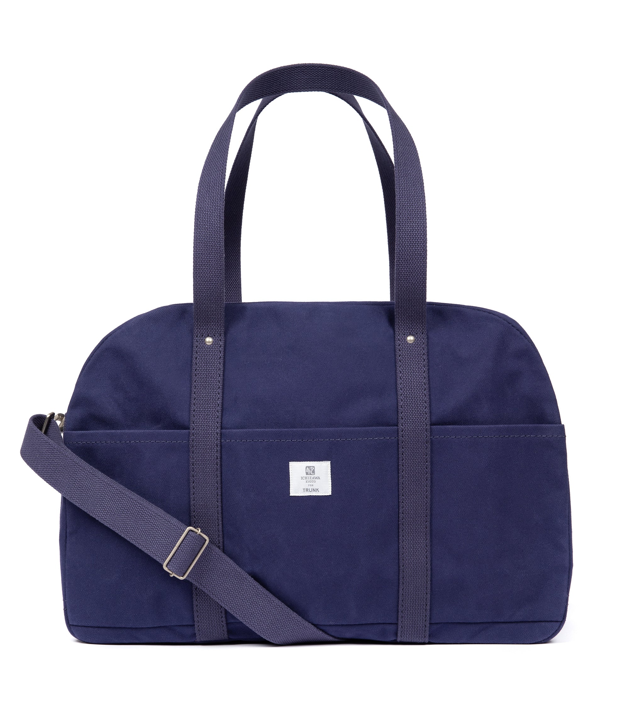 Ichizawa Hanpu Canvas Boston Bag: Blue