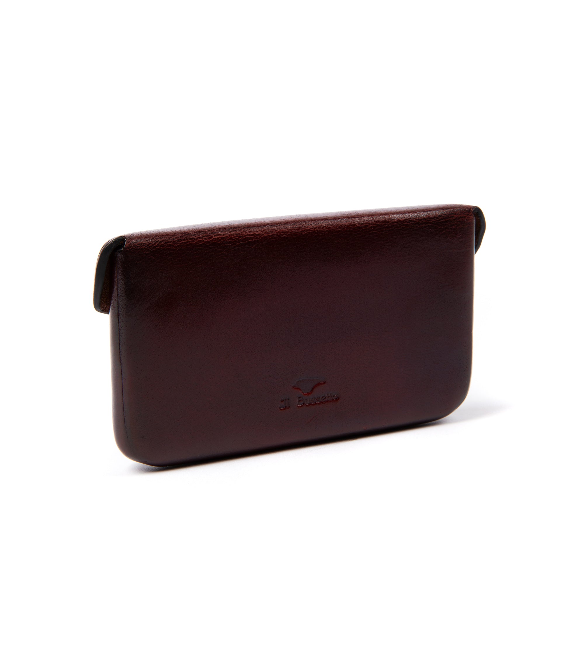 Il Bussetto Leather Magnetic Card Holder: Bordeaux