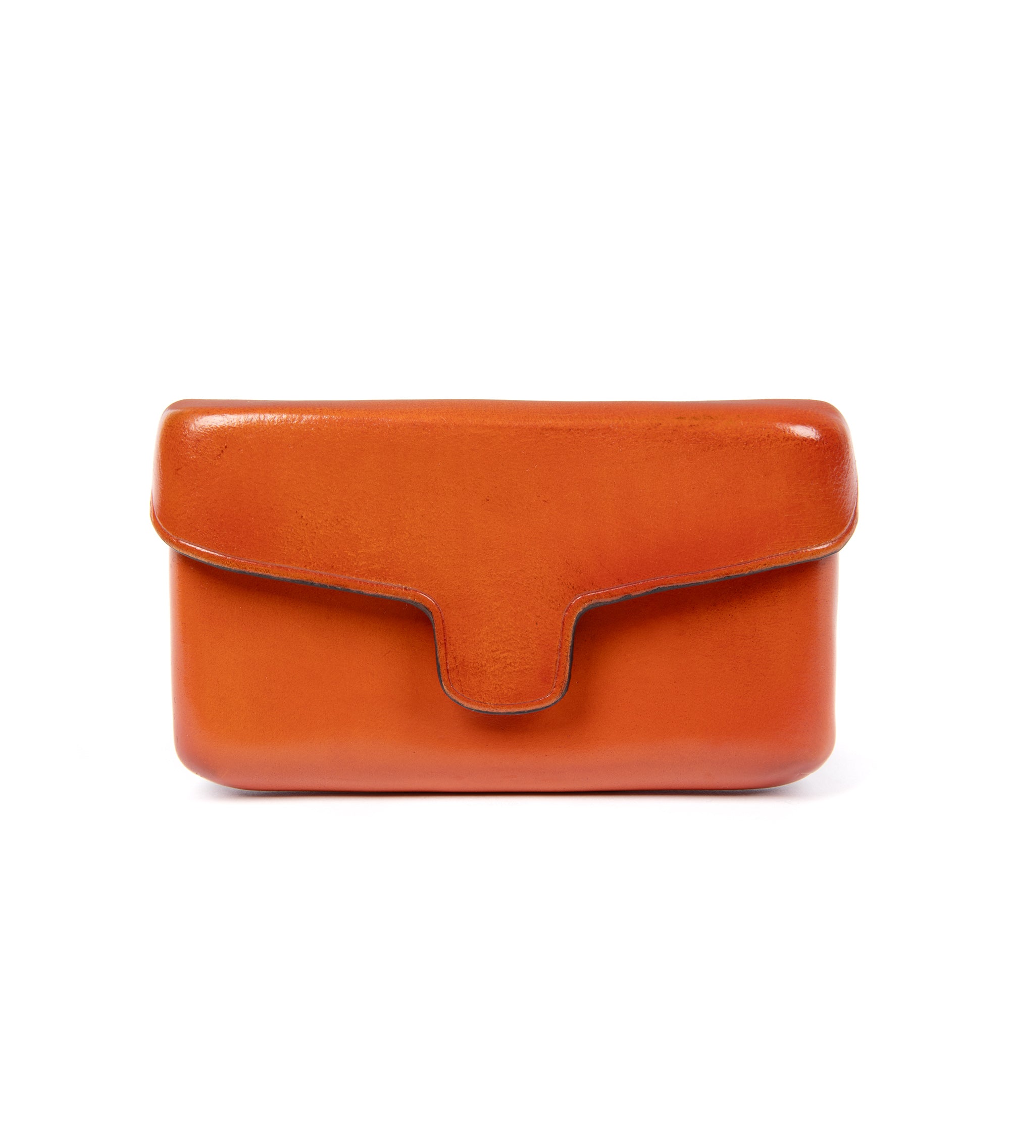 Il Bussetto Leather Magnetic Card Holder: Orange