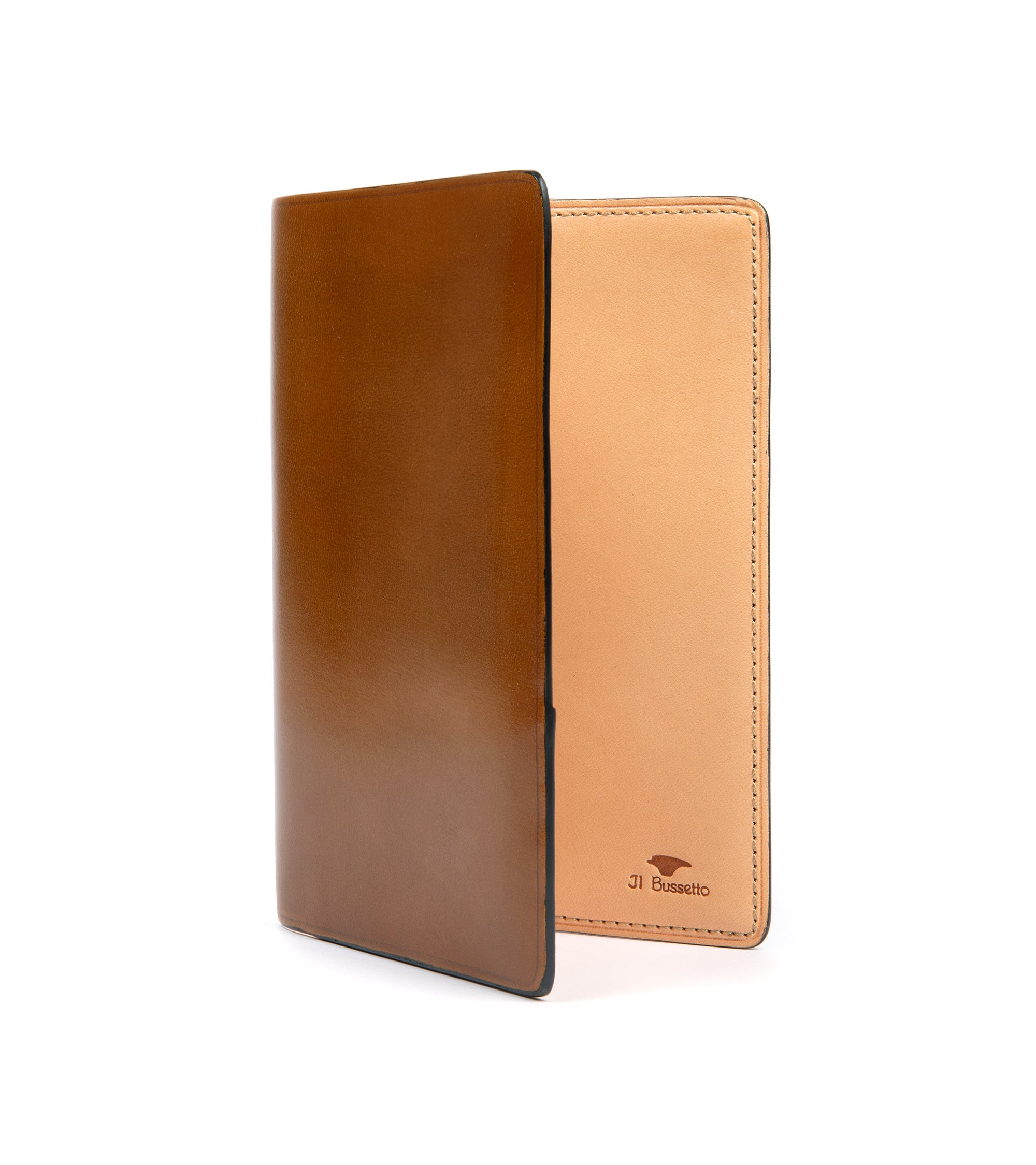 Il Bussetto Leather Passport Holder: Brown