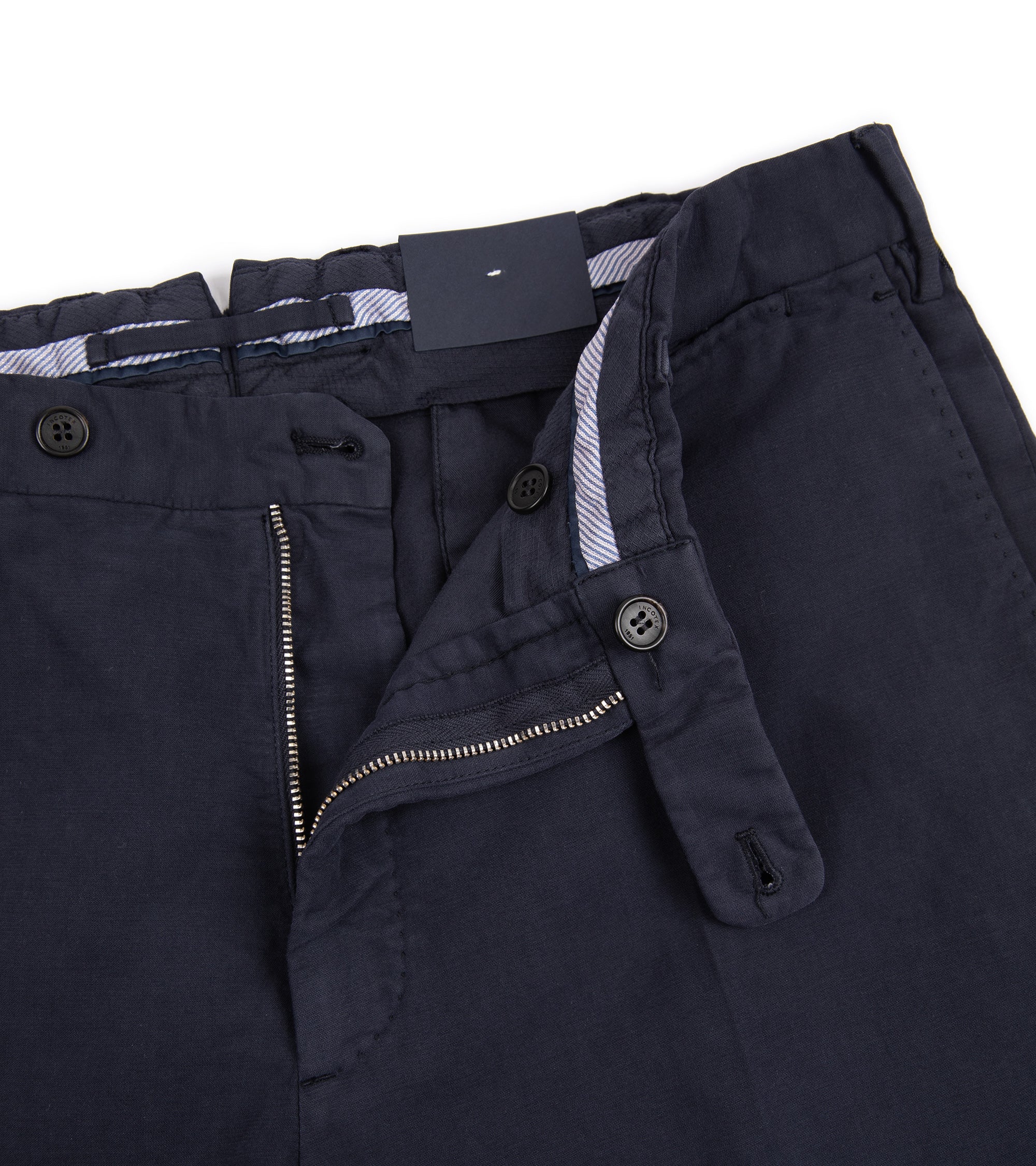 Incotex Regular Doeskin Chino Trousers: Navy