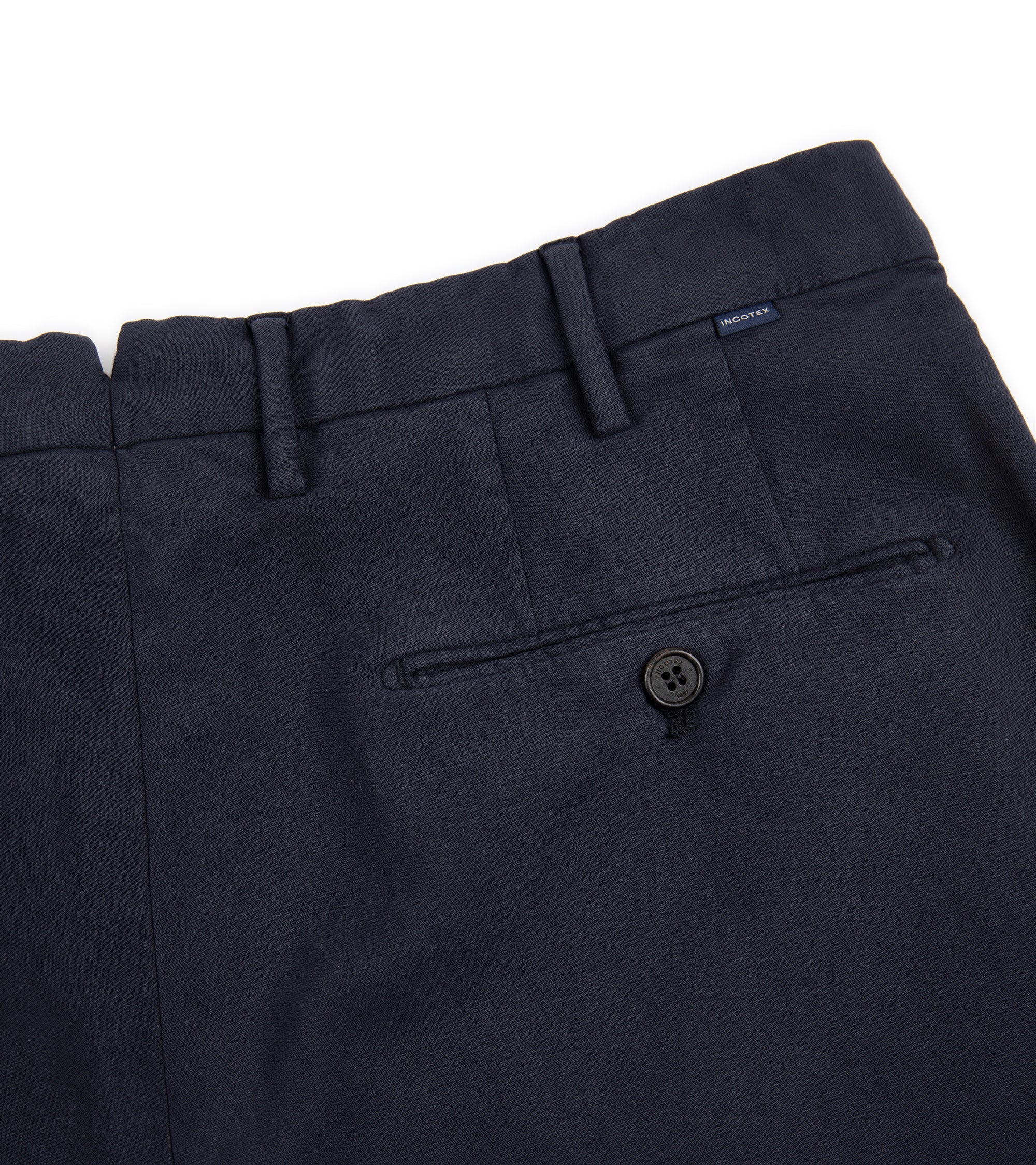 Incotex Regular Doeskin Chino Trousers: Navy