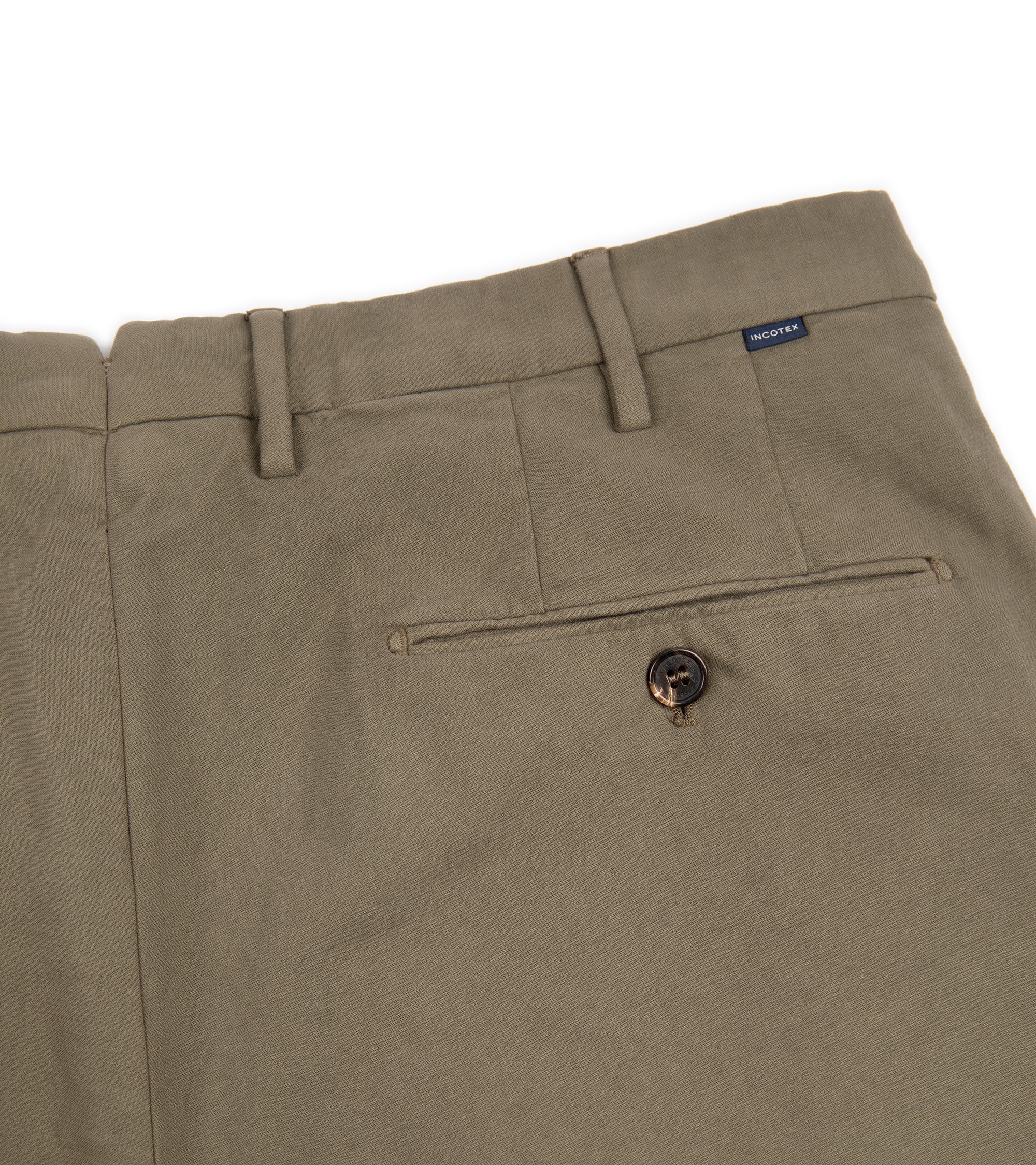 Incotex Regular Doeskin Chino Trousers: Olive