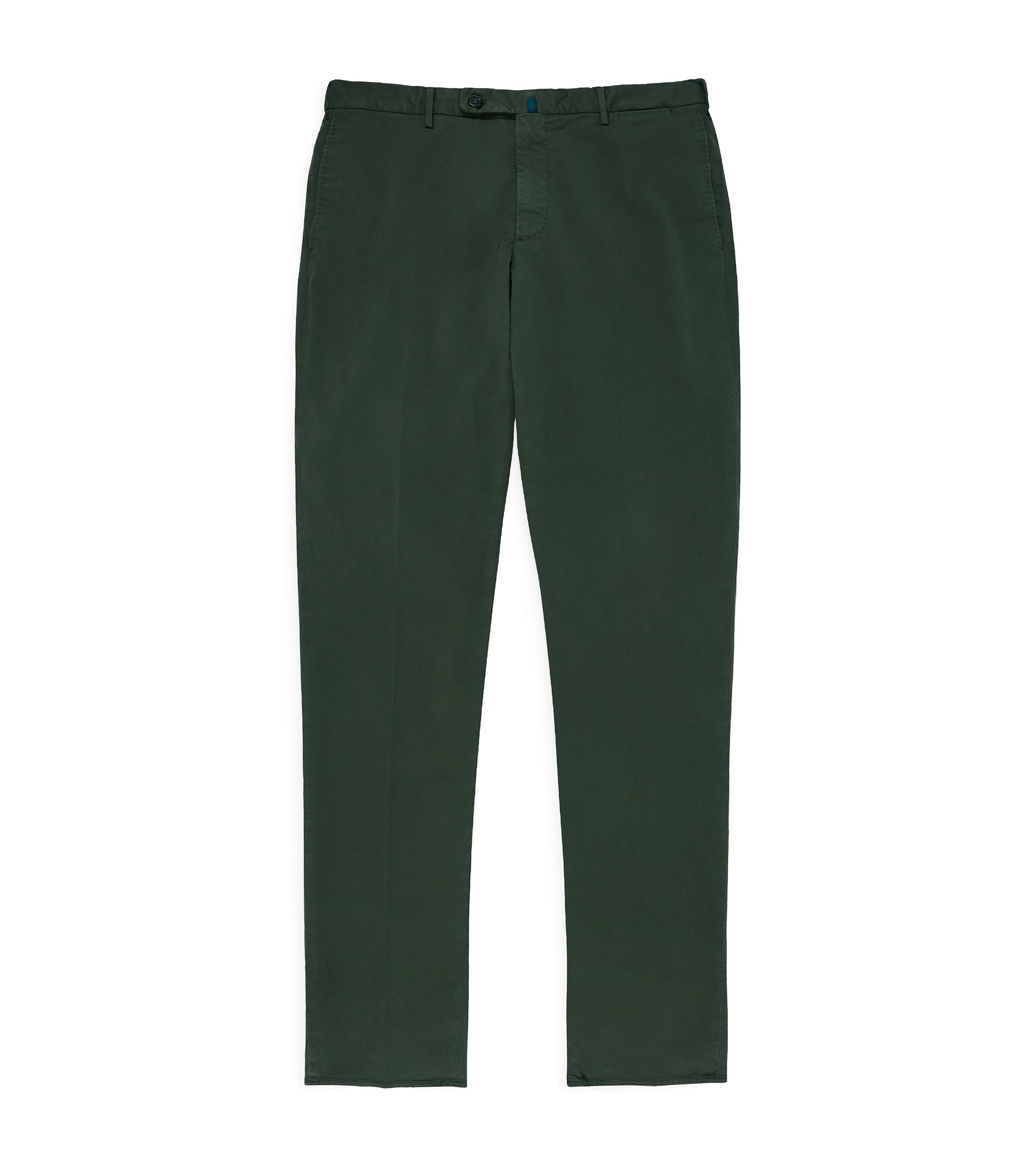 Incotex Regular Fit Royal Batavia Cotton Trousers: Green