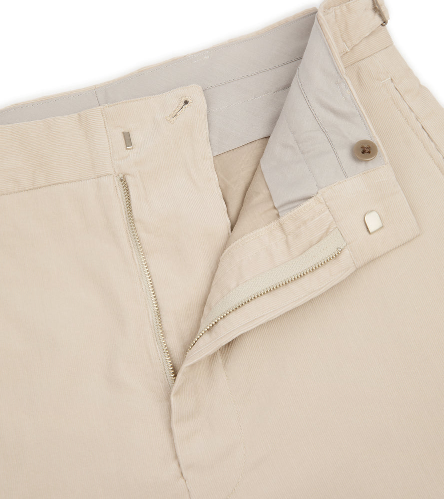 Kaptain Sunshine Corduroy Scottish Trousers: Grey Beige