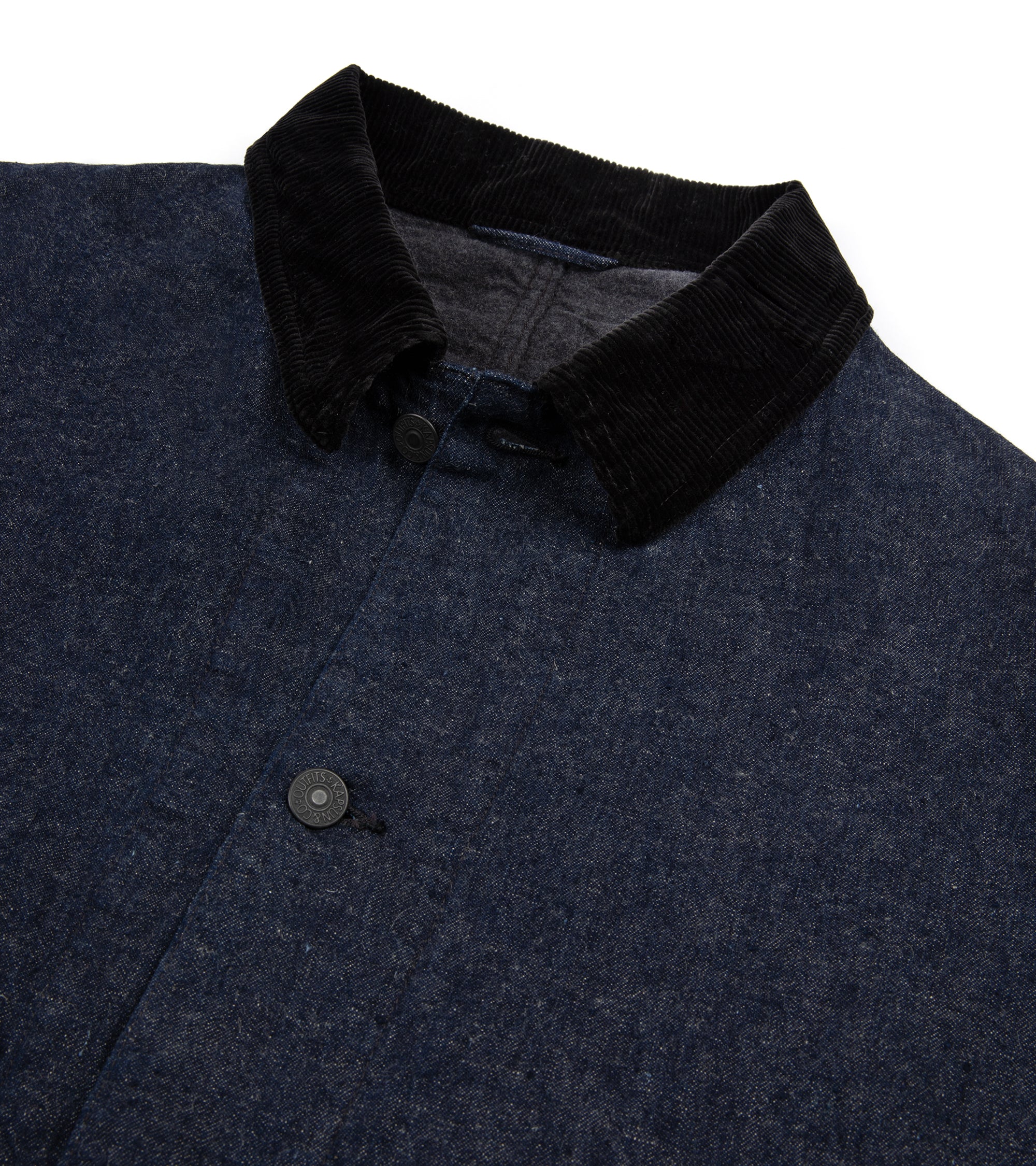 Kaptain Sunshine Cotton Linen Selvedge Denim Forester Jacket: Indigo