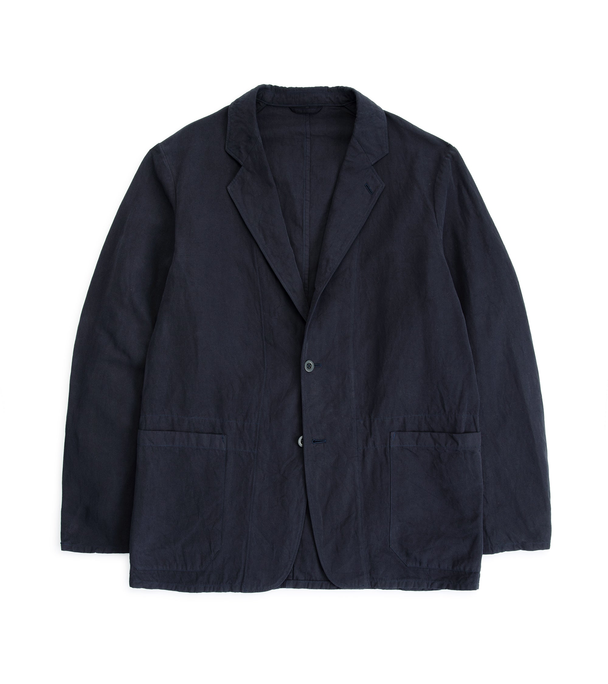 Kaptain Sunshine Cotton Linen Take Easy Jacket: Navy