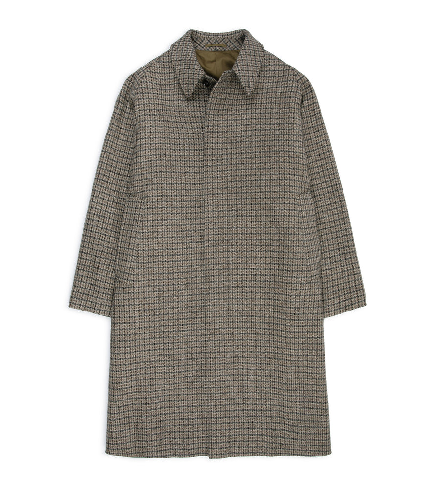 Kaptain Sunshine Gun-Club Tweed Walker Coat: Mushroom