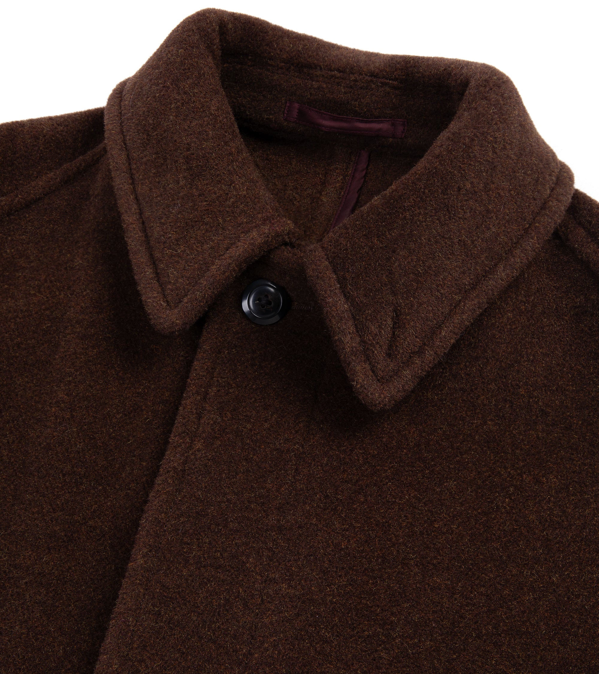 Kaptain Sunshine Shetland Wool Short Traveller Coat: Brown