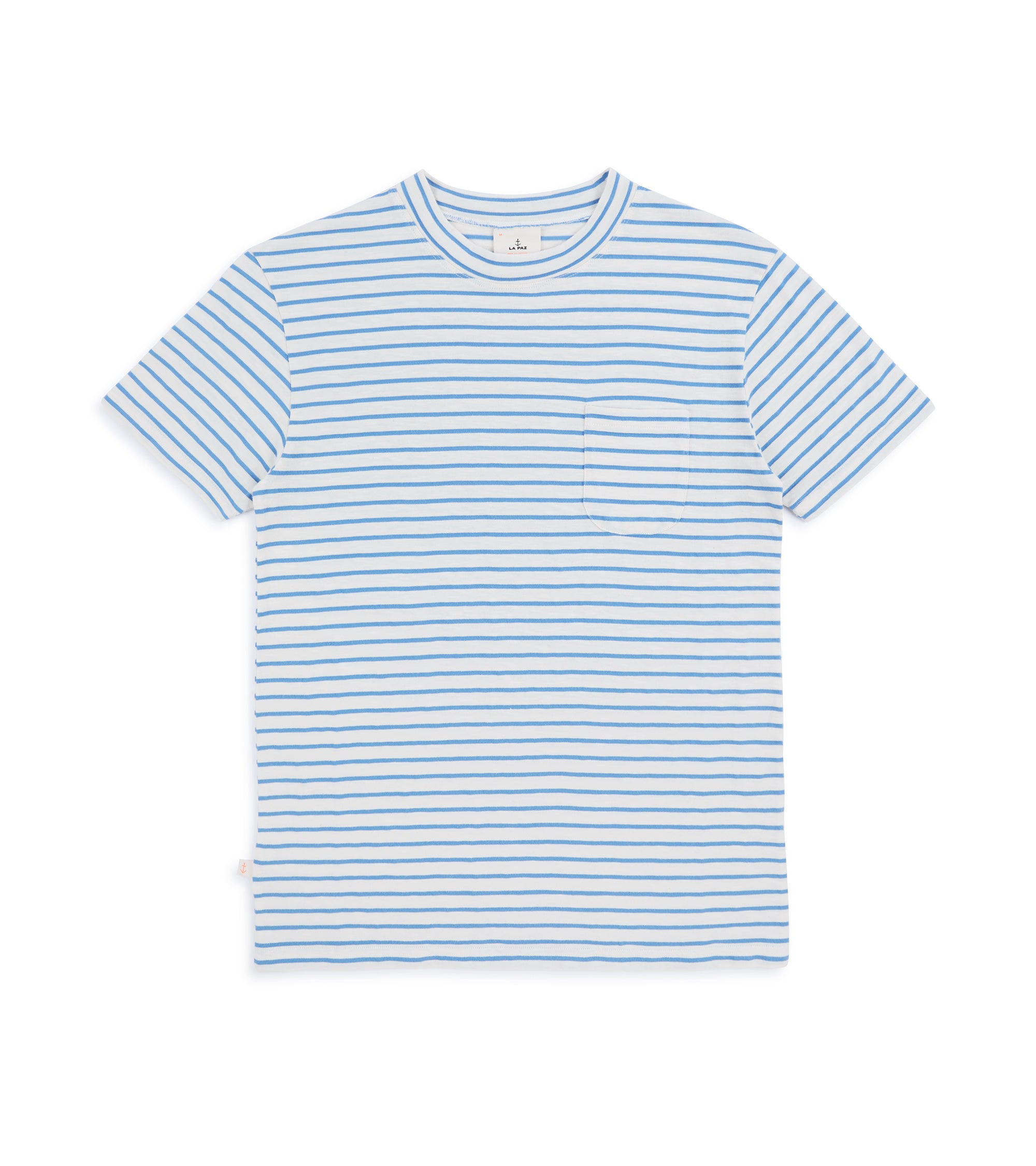 La Paz Guerreiro Cotton Mix Striped T-Shirt: Azure