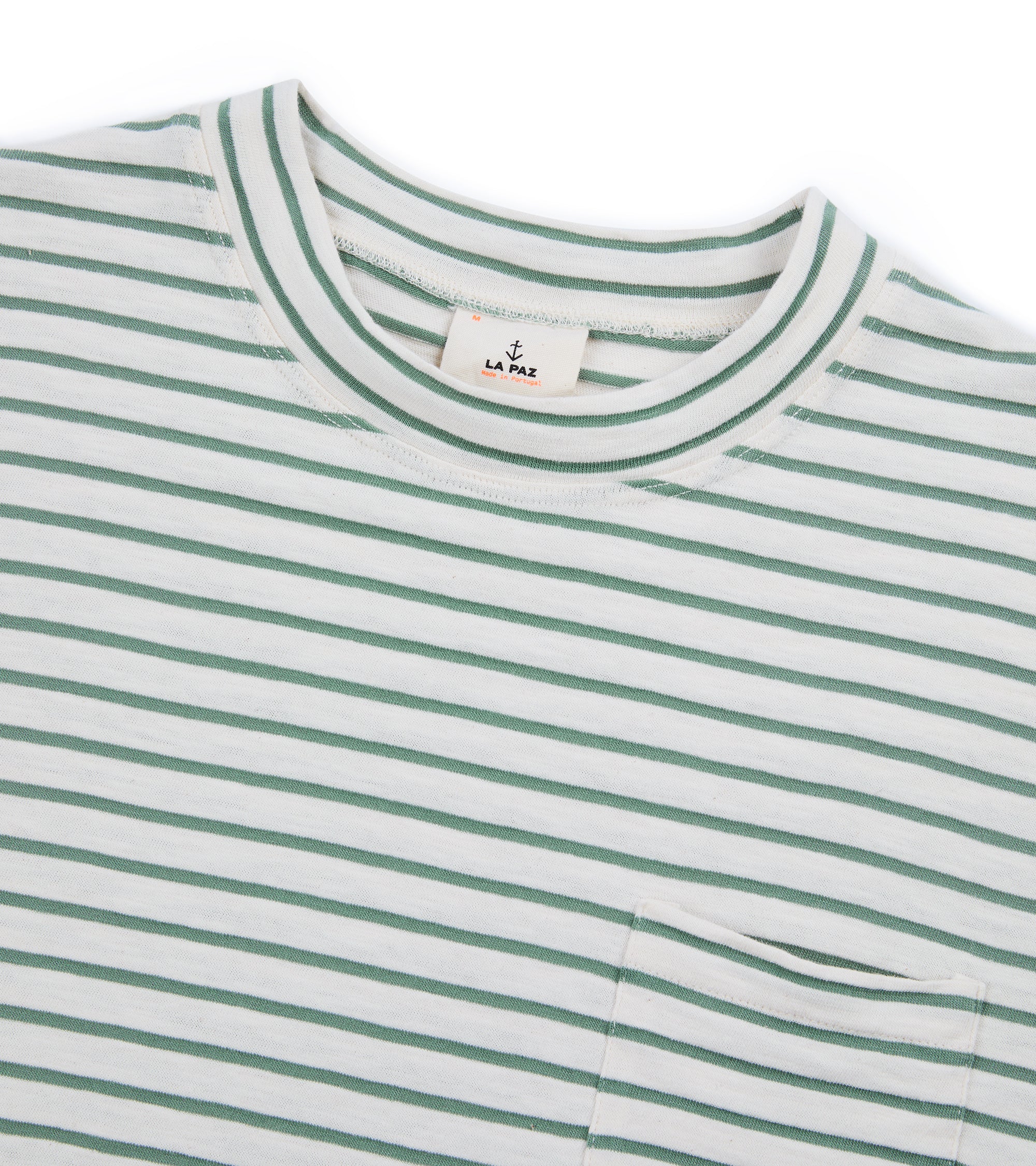 La Paz Guerreiro Cotton Mix Striped T-Shirt: Green