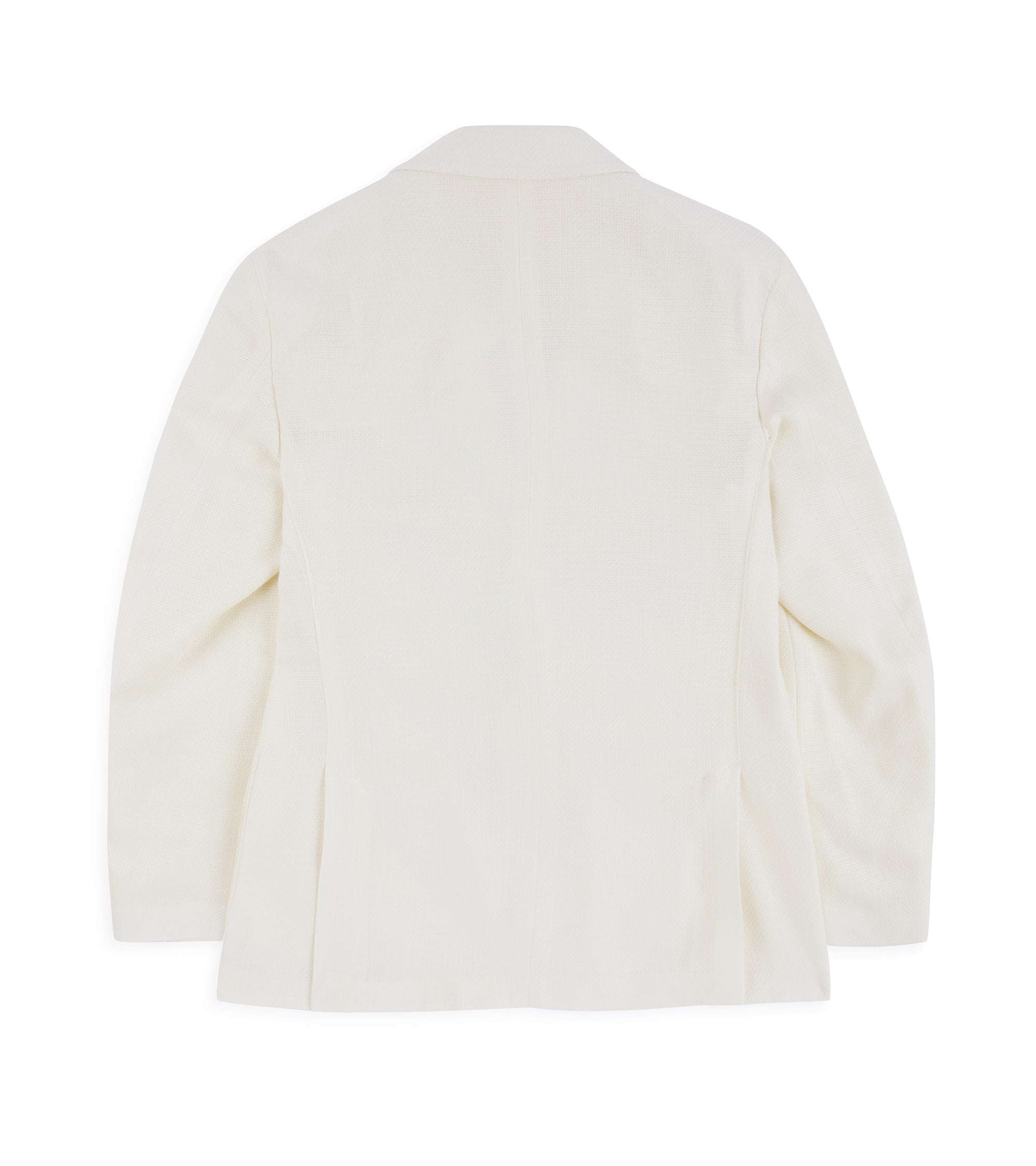 Lardini Wool Linen Silk Basketweave Jacket: Cream