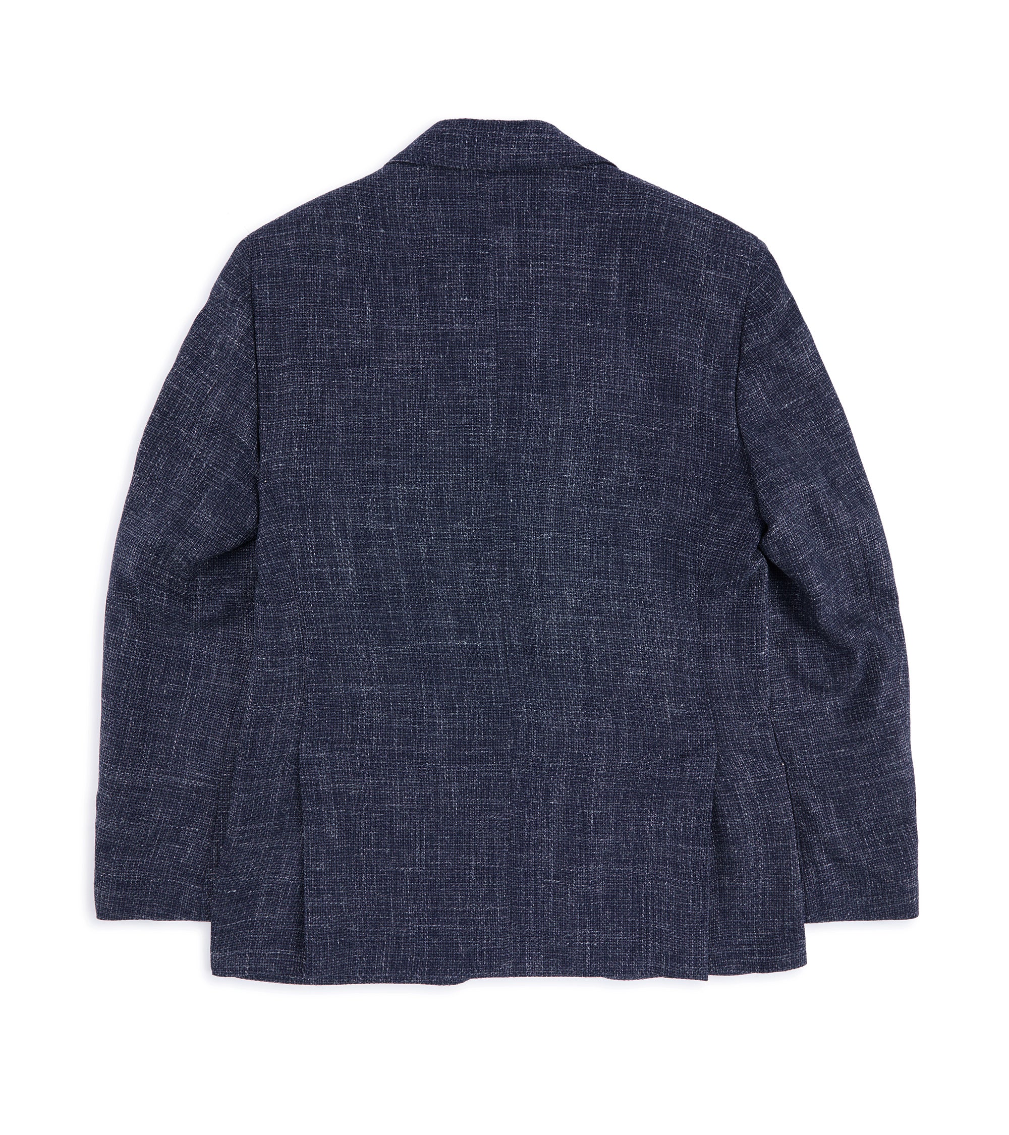 Lardini Wool Linen Silk Basketweave Jacket: Navy