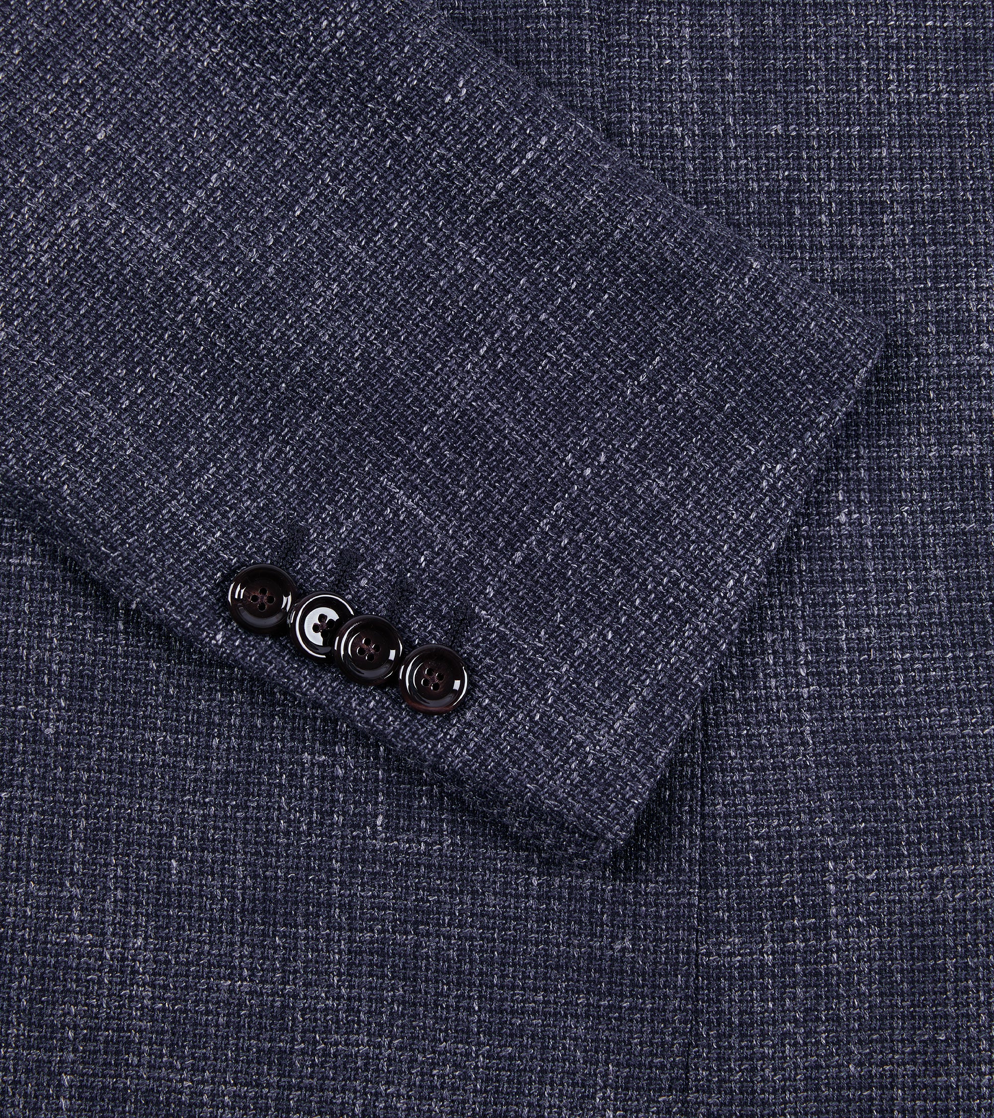 Lardini Wool Linen Silk Basketweave Jacket: Navy