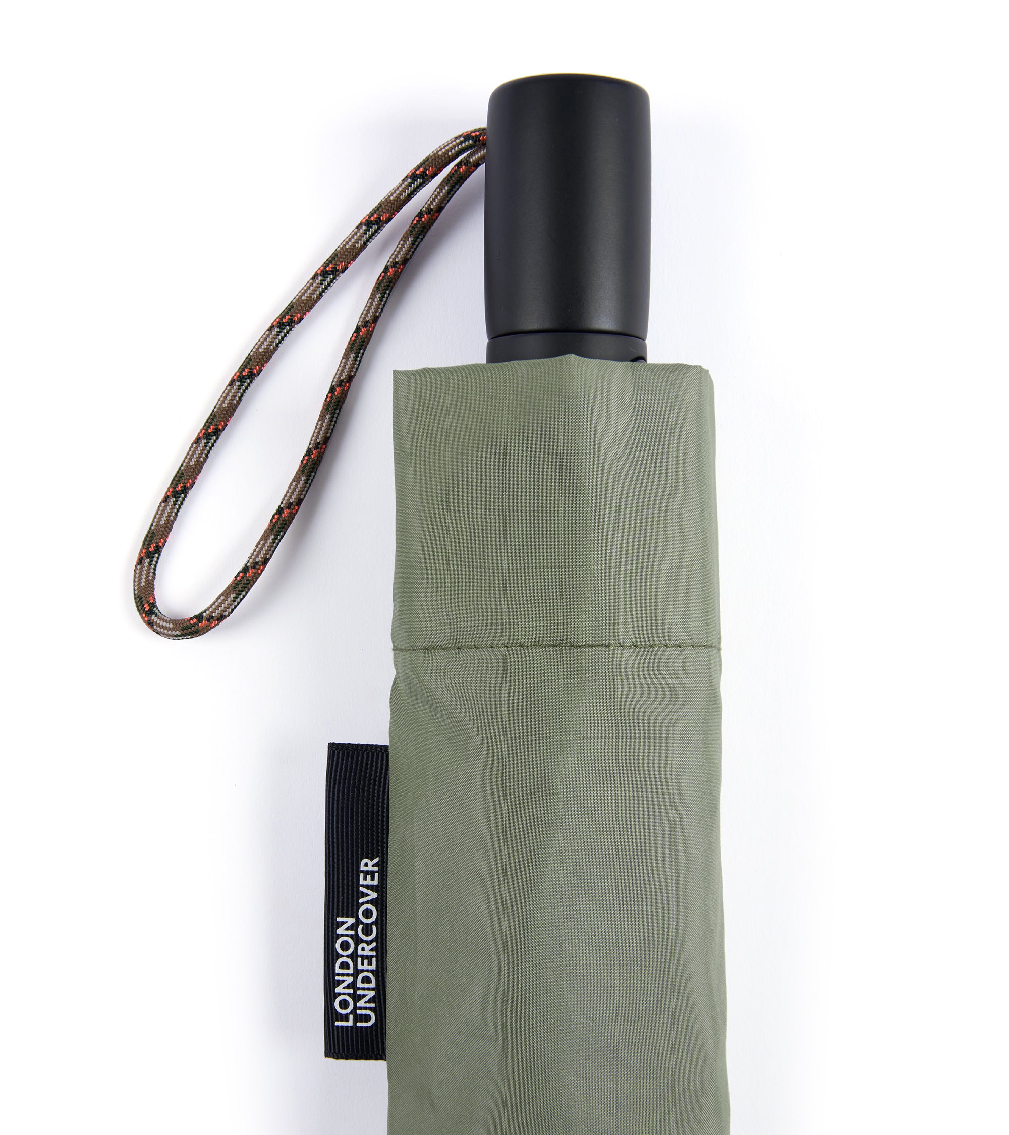 London Undercover Auto Push Button Compact Umbrella: Light Olive