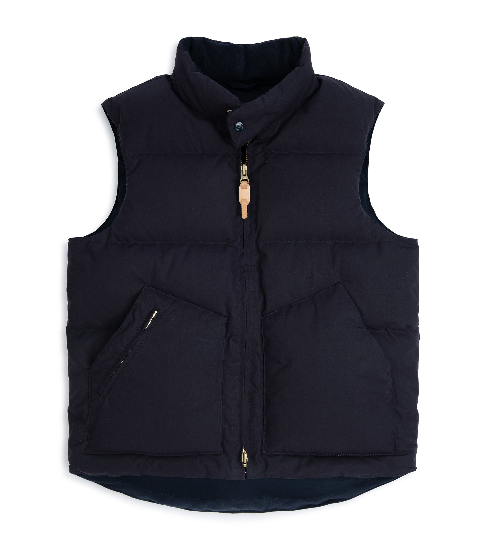 Manifattura Ceccarelli Waxed Goose Down Vest: Navy – Trunk Clothiers