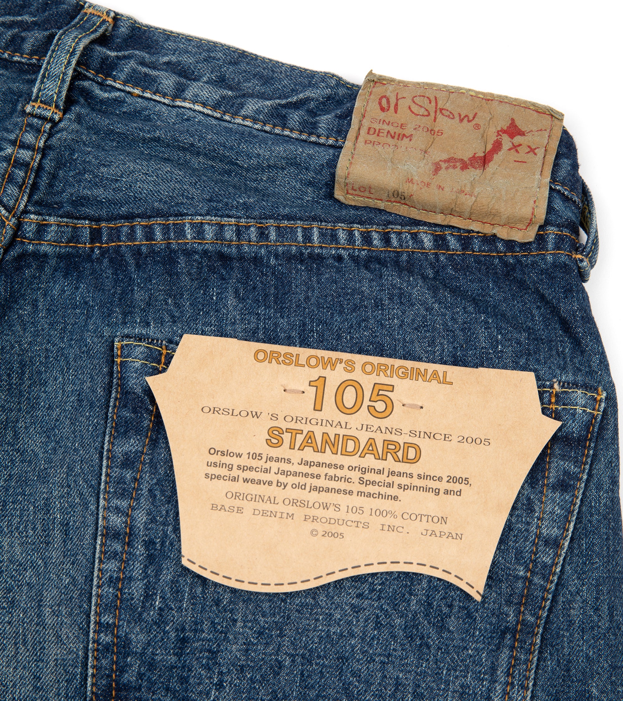 OrSlow 105 Standard Fit Selvedge Denim: 2 Year Wash