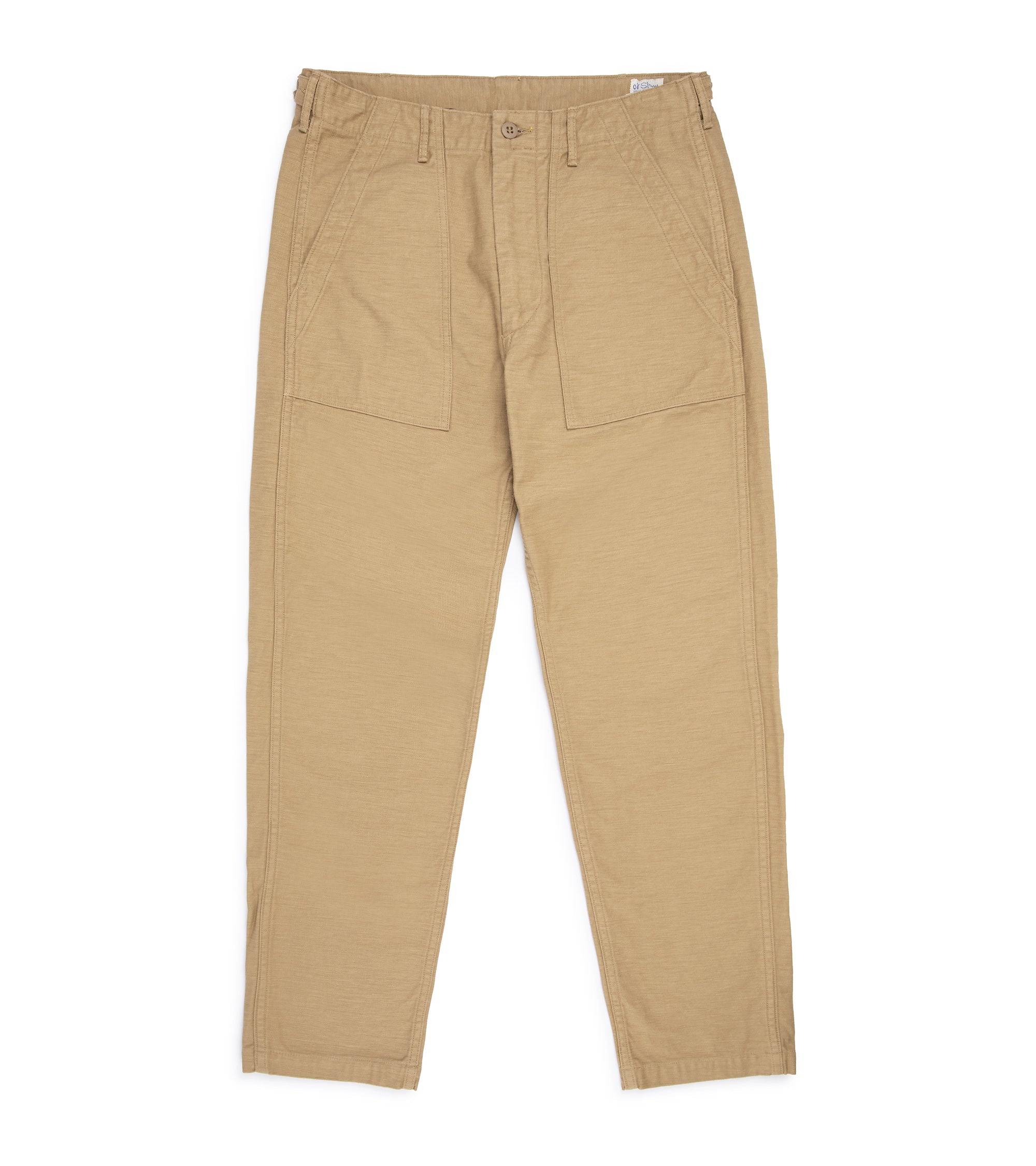 OrSlow Slim Fit Cotton Fatigue Pants: Khaki