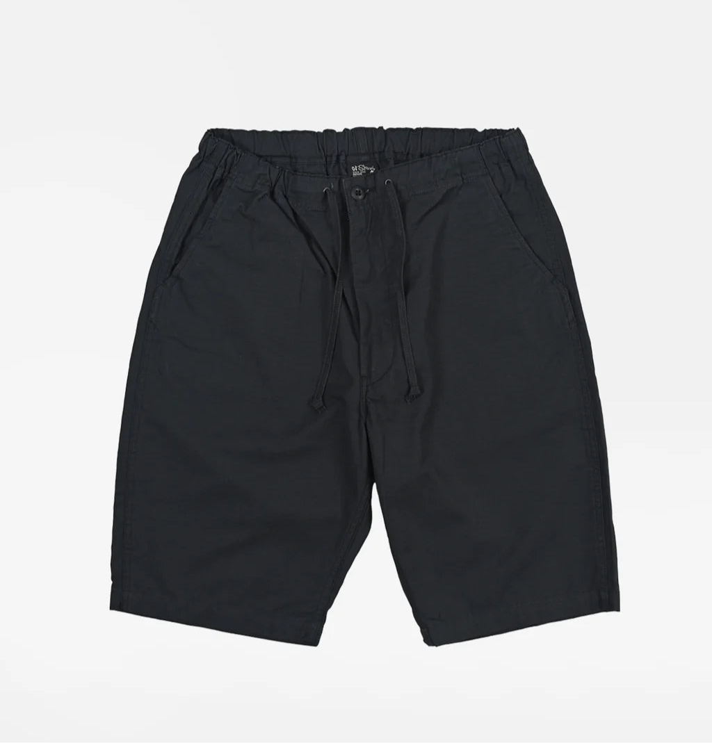 OrSlow New Yorker Cotton Ripstop Shorts: Sumi Black