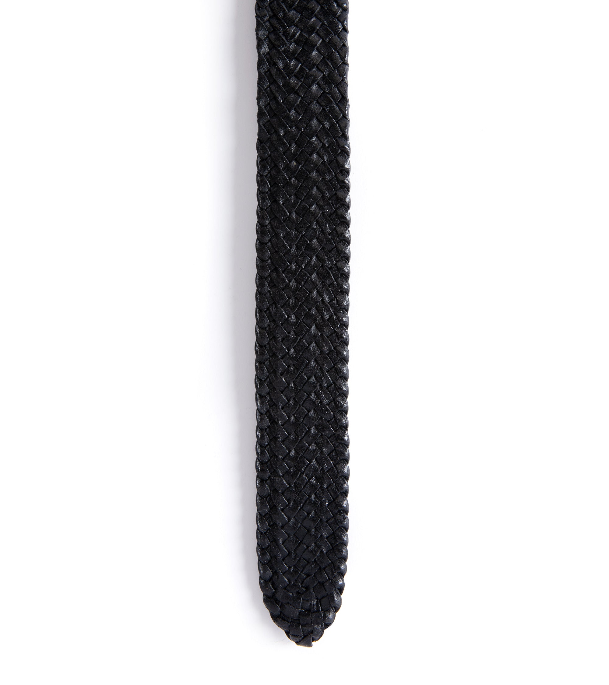 R.M. Williams Kangaroo Leather Plaited 'O' Ring Belt: Black