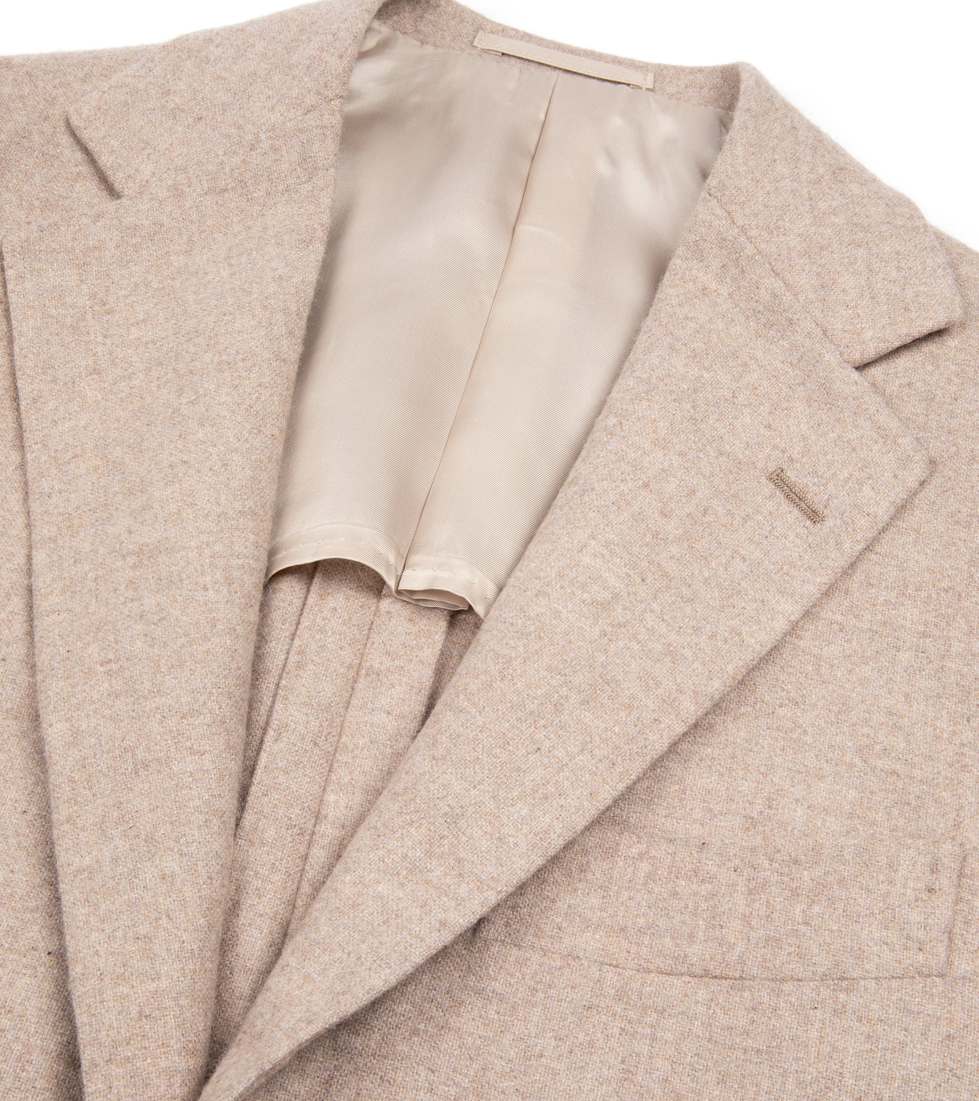 Ring Jacket Cashmere Hopsack Jacket: Beige