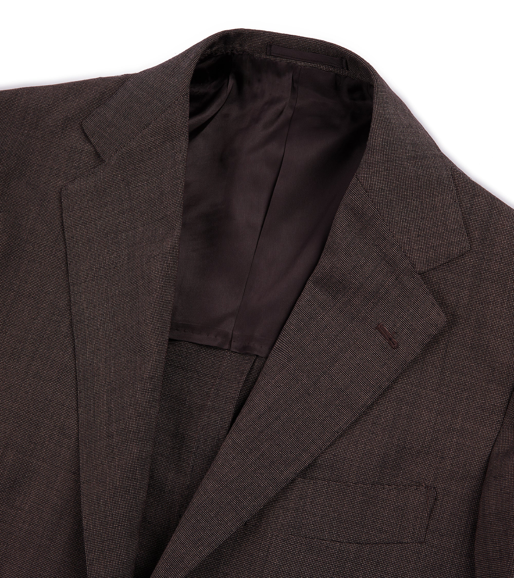 Ring Jacket Meister Calm Twist Wool Suit: Brown