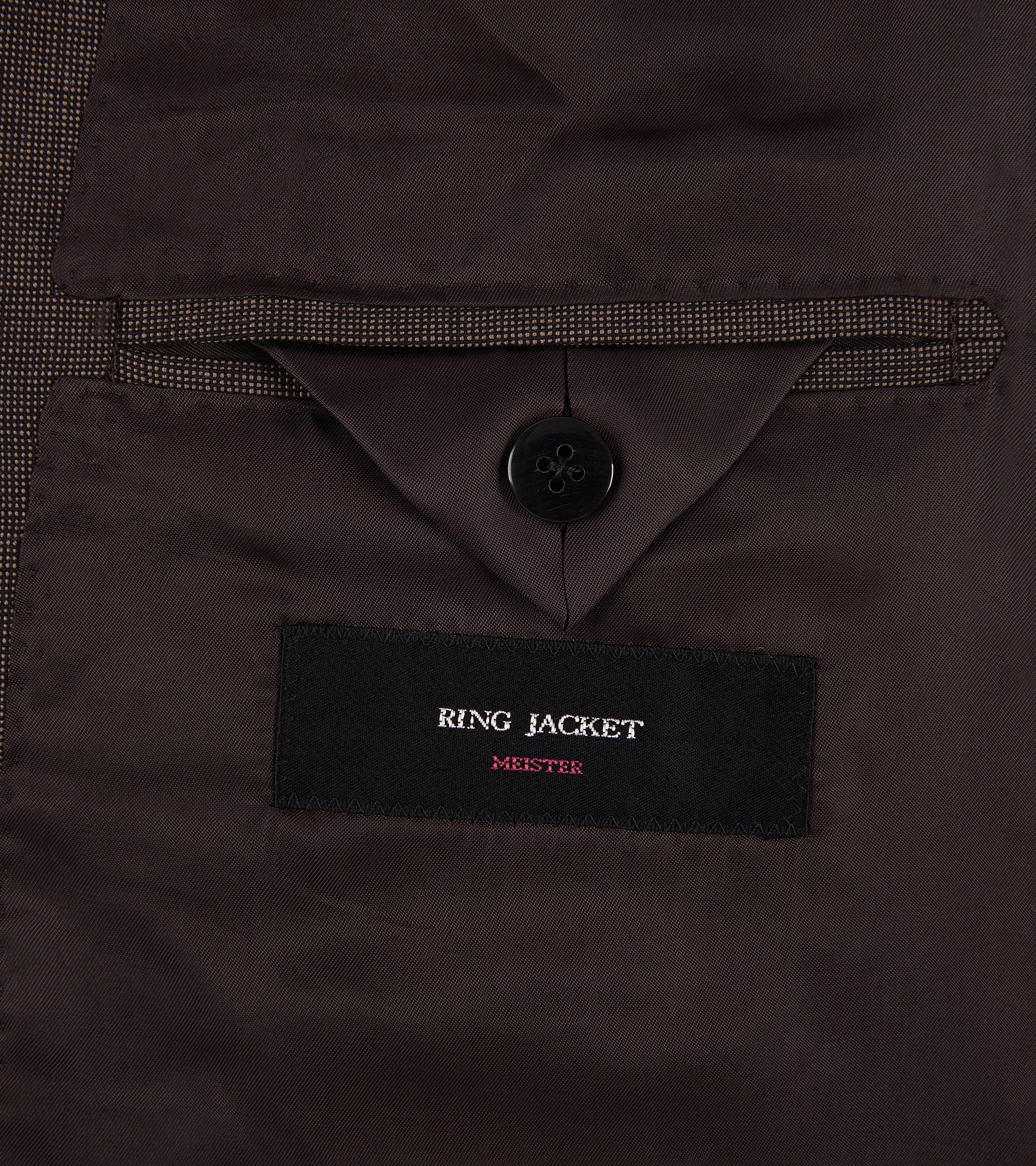 Ring Jacket Meister Calm Twist Wool Suit: Brown