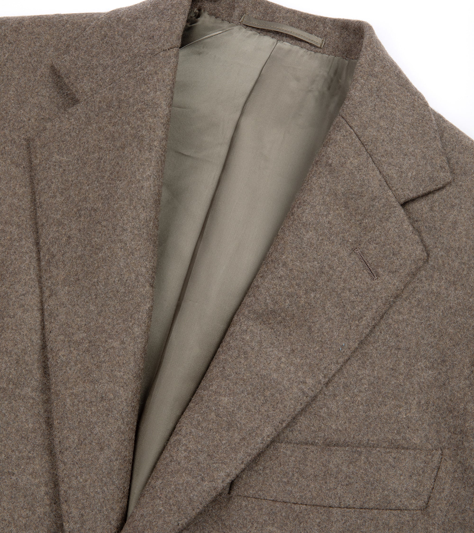 Ring Jacket Scottish Wool Flannel Suit: Brown