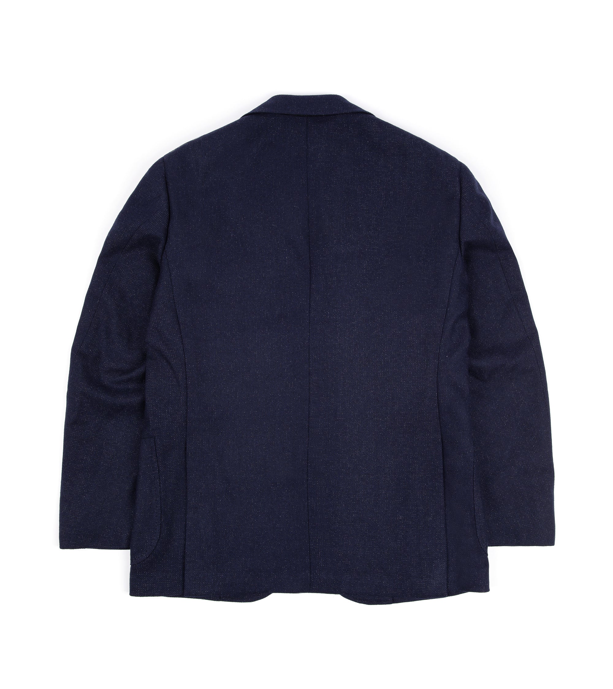 Ring Jacket Wool Silk Balloon Jacket: Navy