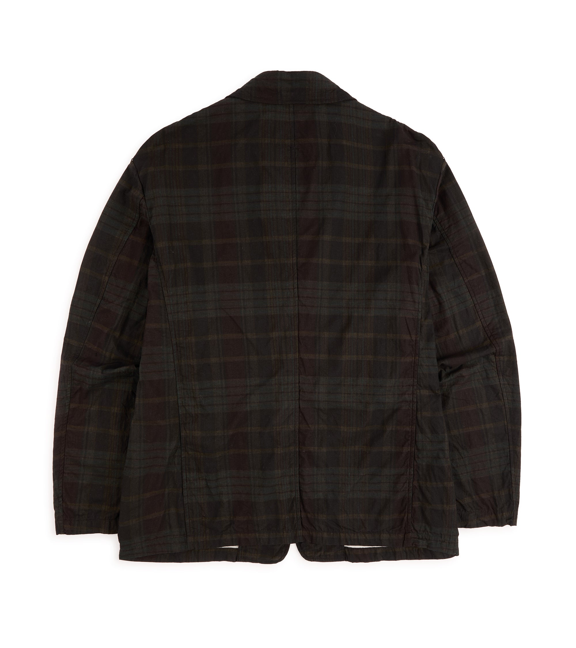 Sage de Cret Cotton Madras Check Coverall Jacket: Charcoal