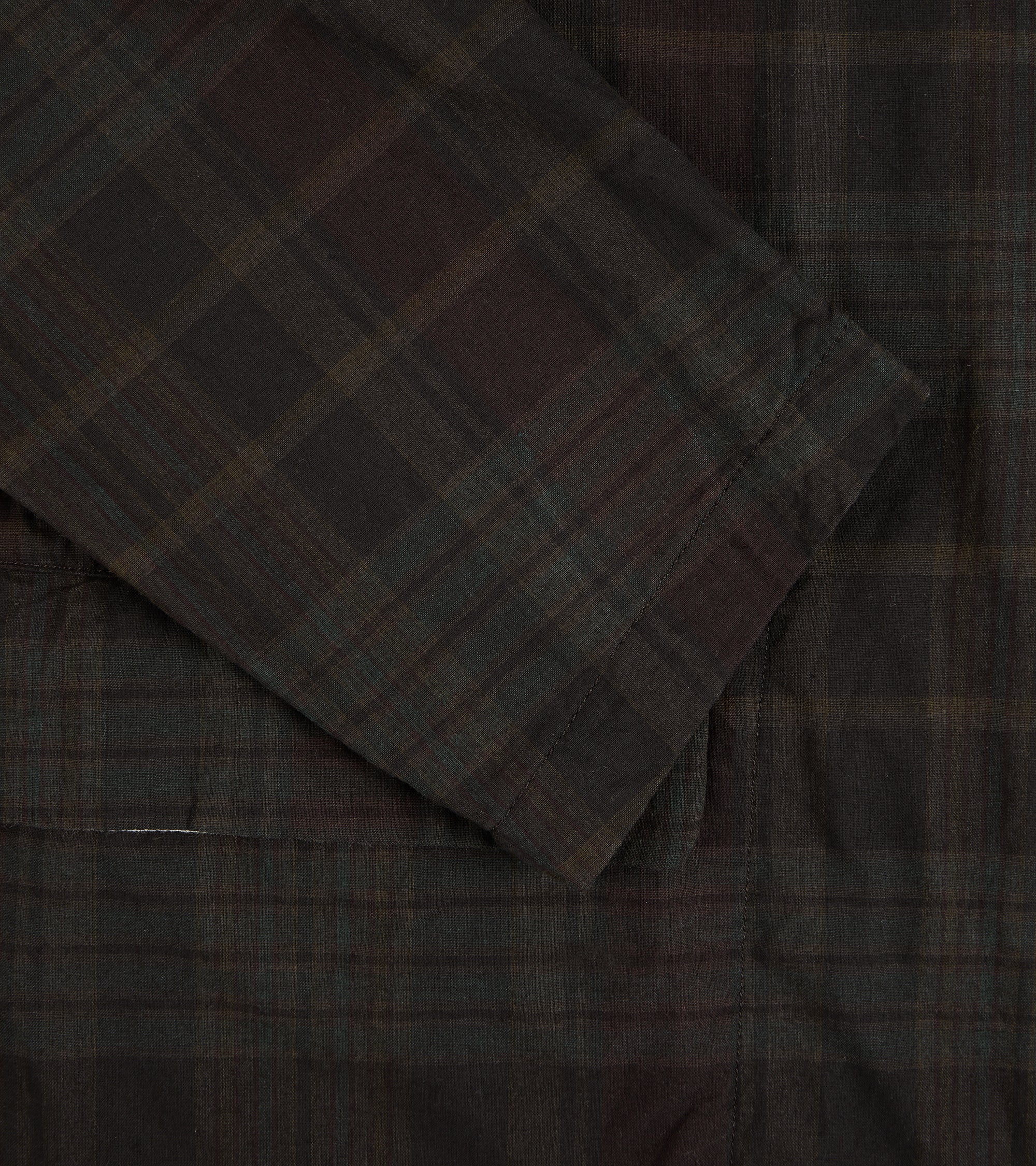 Sage de Cret Cotton Madras Check Coverall Jacket: Charcoal