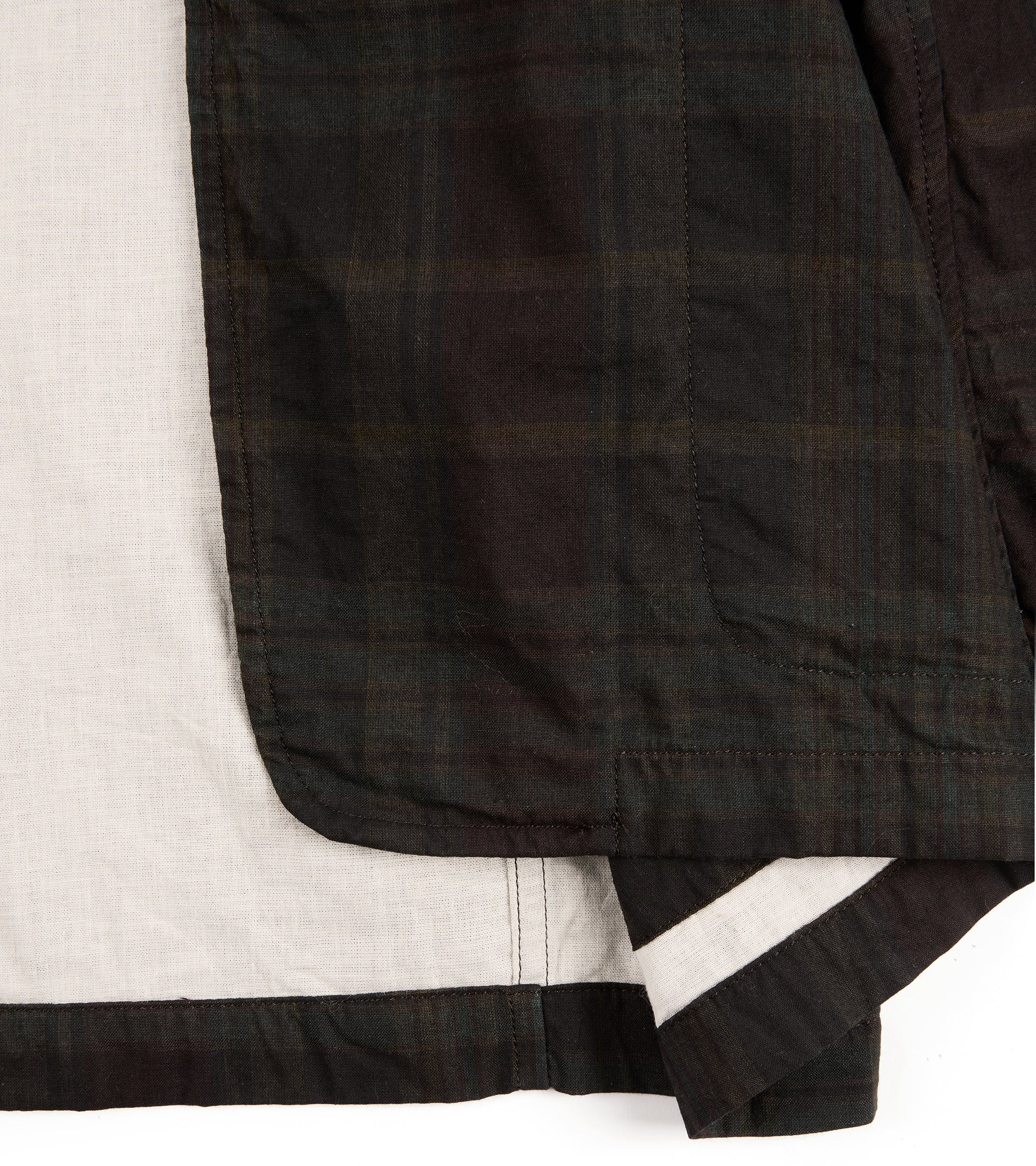 Sage de Cret Cotton Madras Check Coverall Jacket: Charcoal