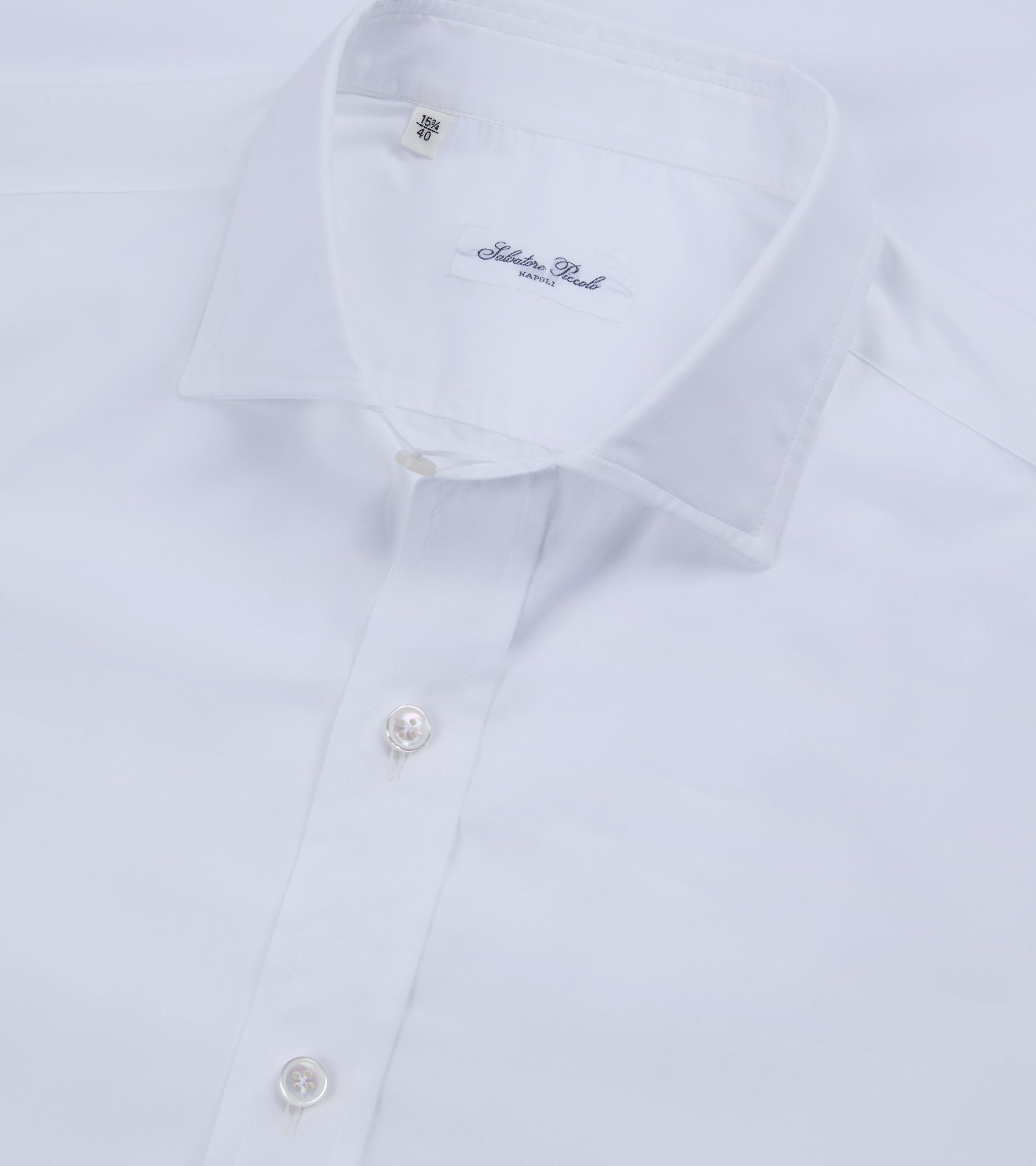 Salvatore Piccolo Cotton Fil a Fil Shirt: White