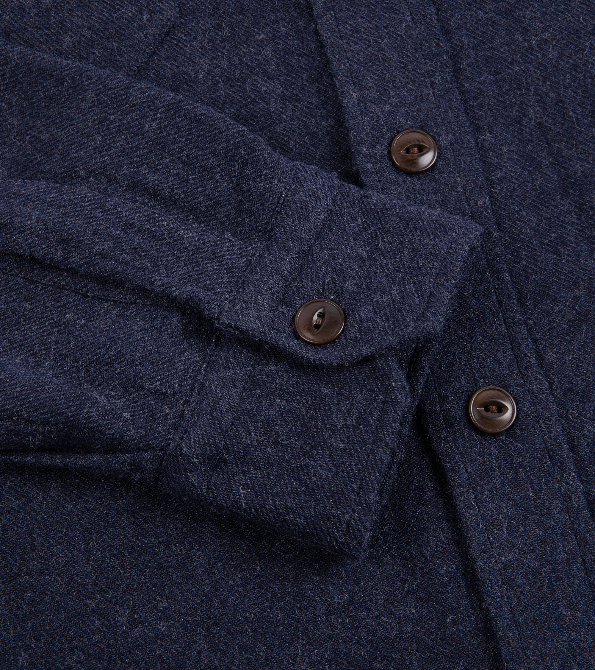 Salvatore Piccolo Wool Linen Military Shirt: Blue