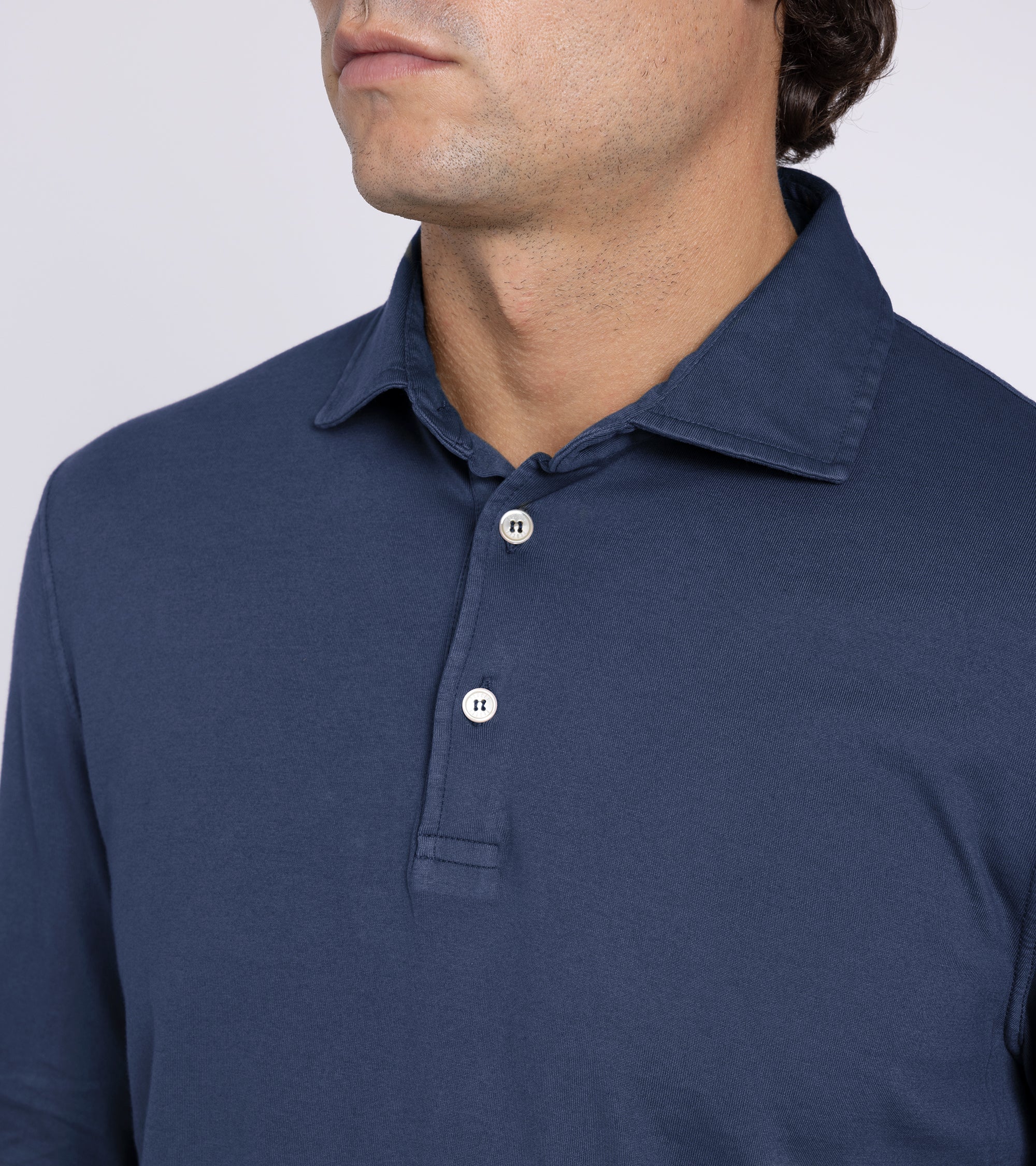 Fedeli Jersey Polo: Blue