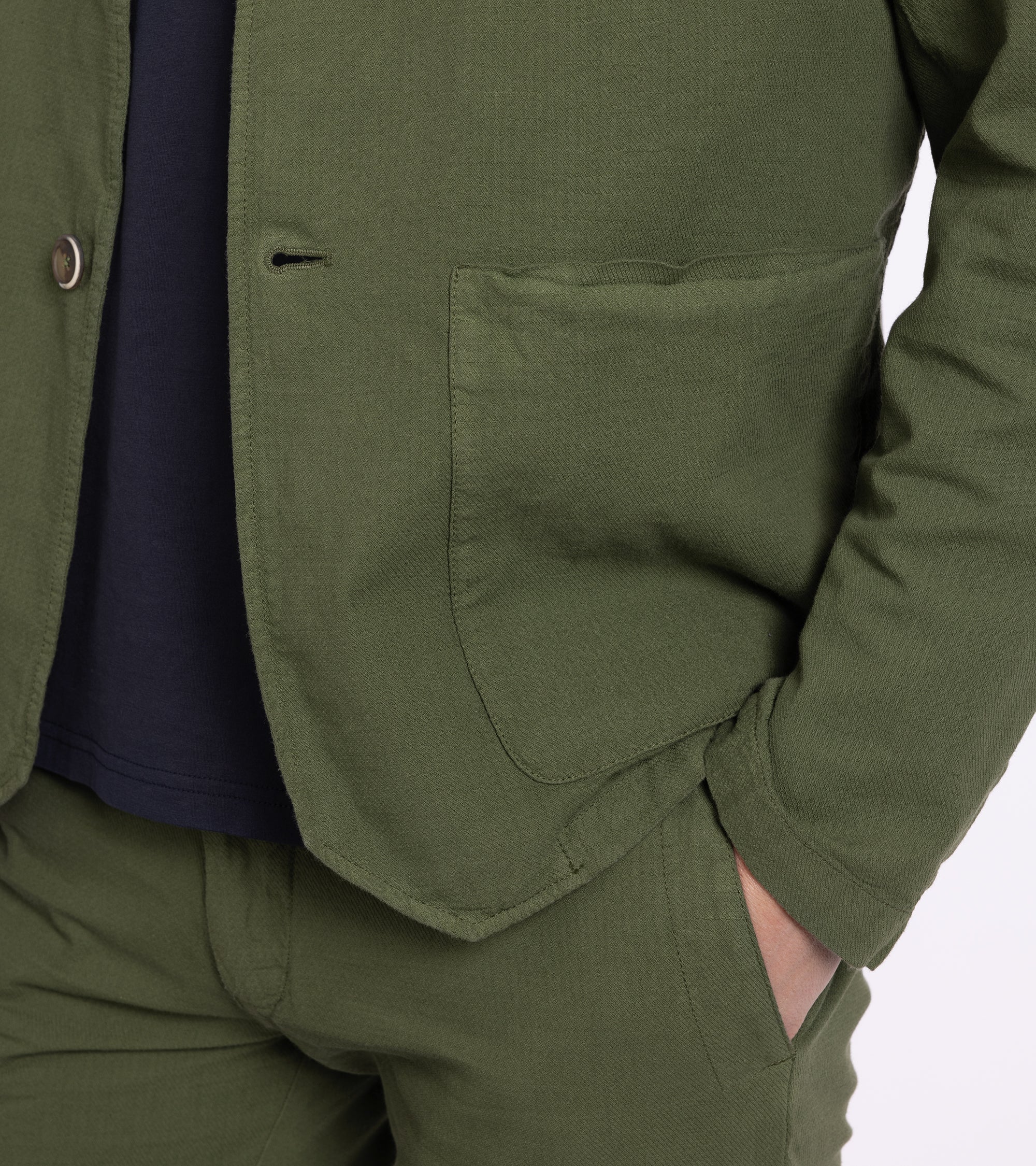 Barena Visal Arela Cotton Shirt Jacket: Green