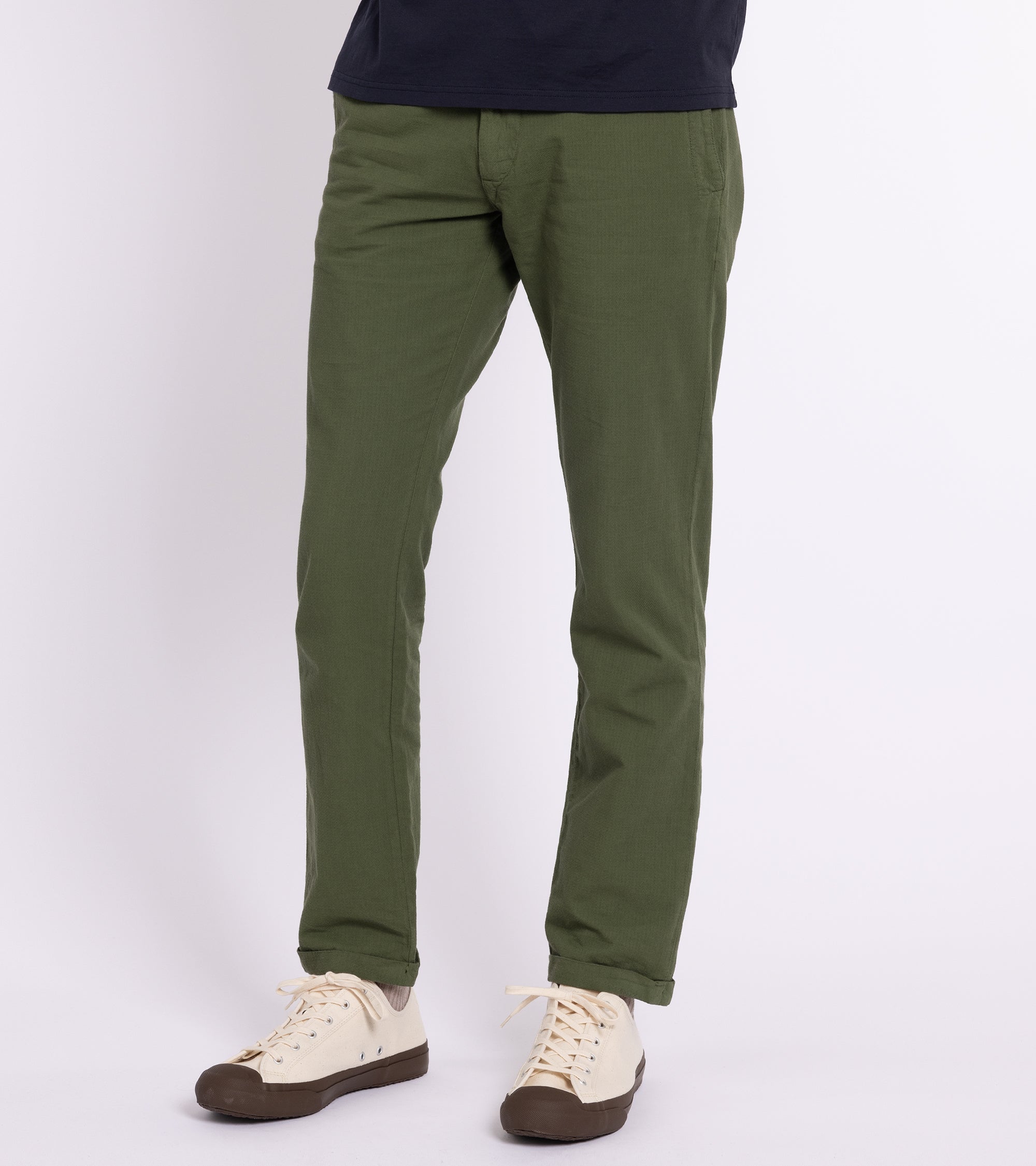 Barena Rampin Arela Cotton Trousers: Green