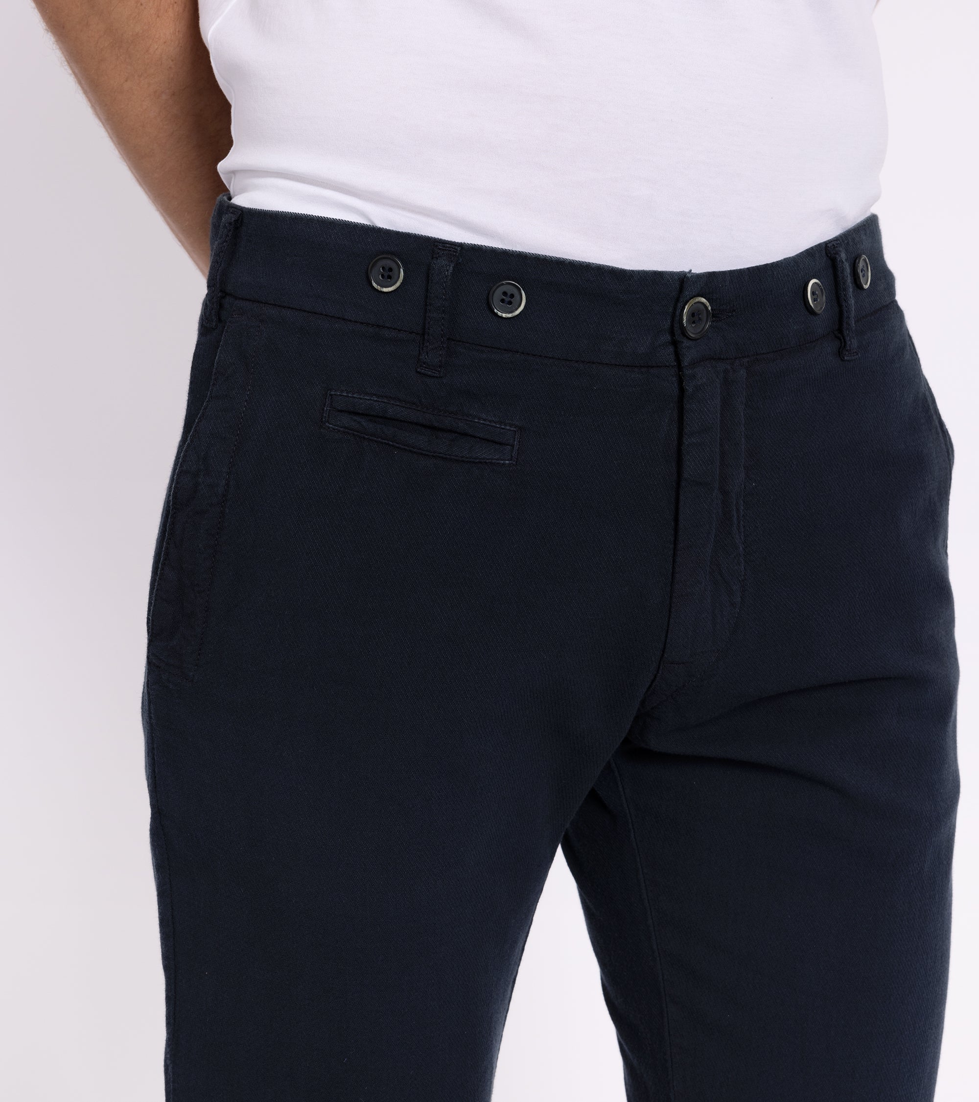 Barena Rampin Arela Cotton Trousers: Navy