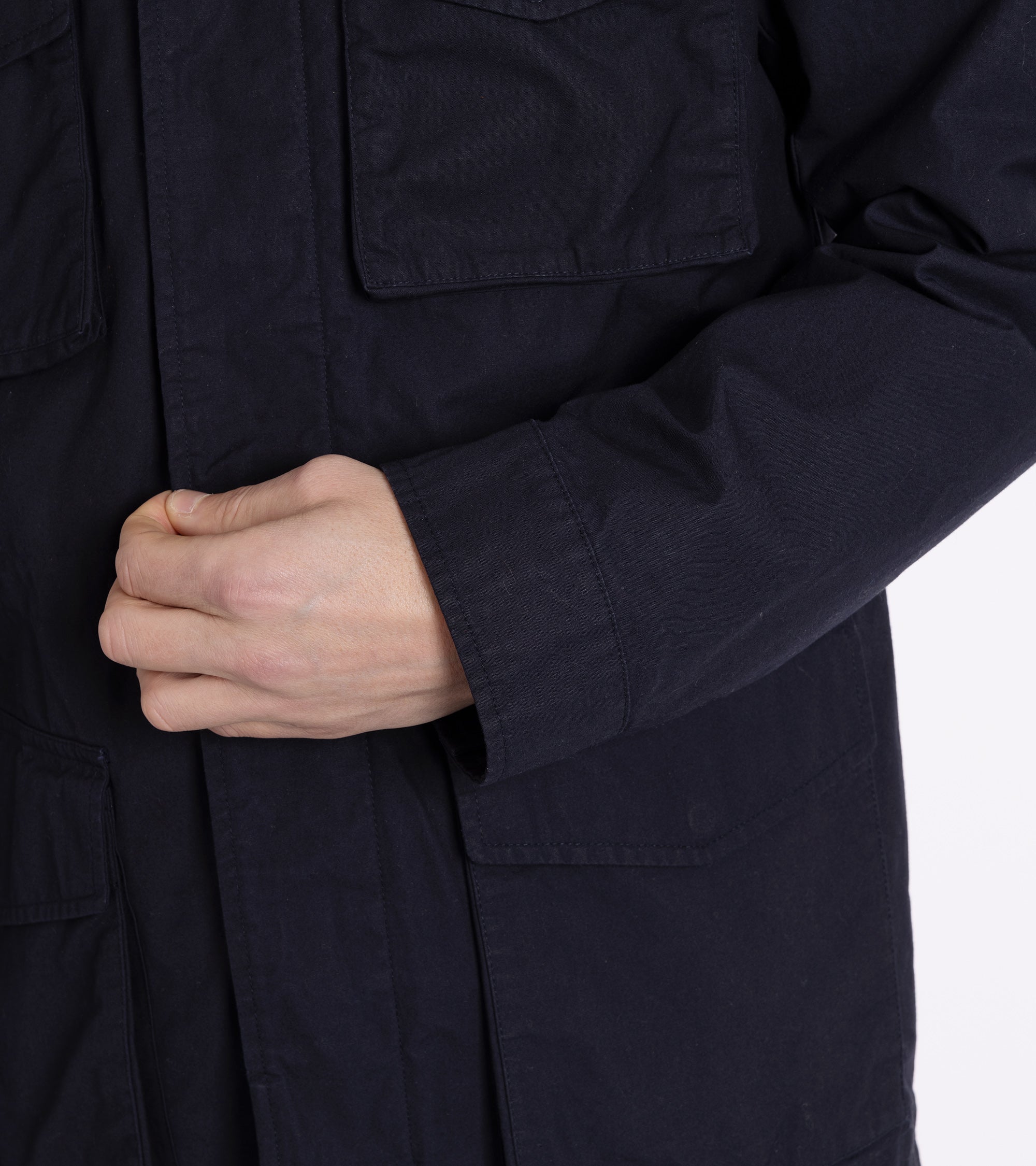 Trunk Blandford Waxed Cotton Field Jacket: Navy