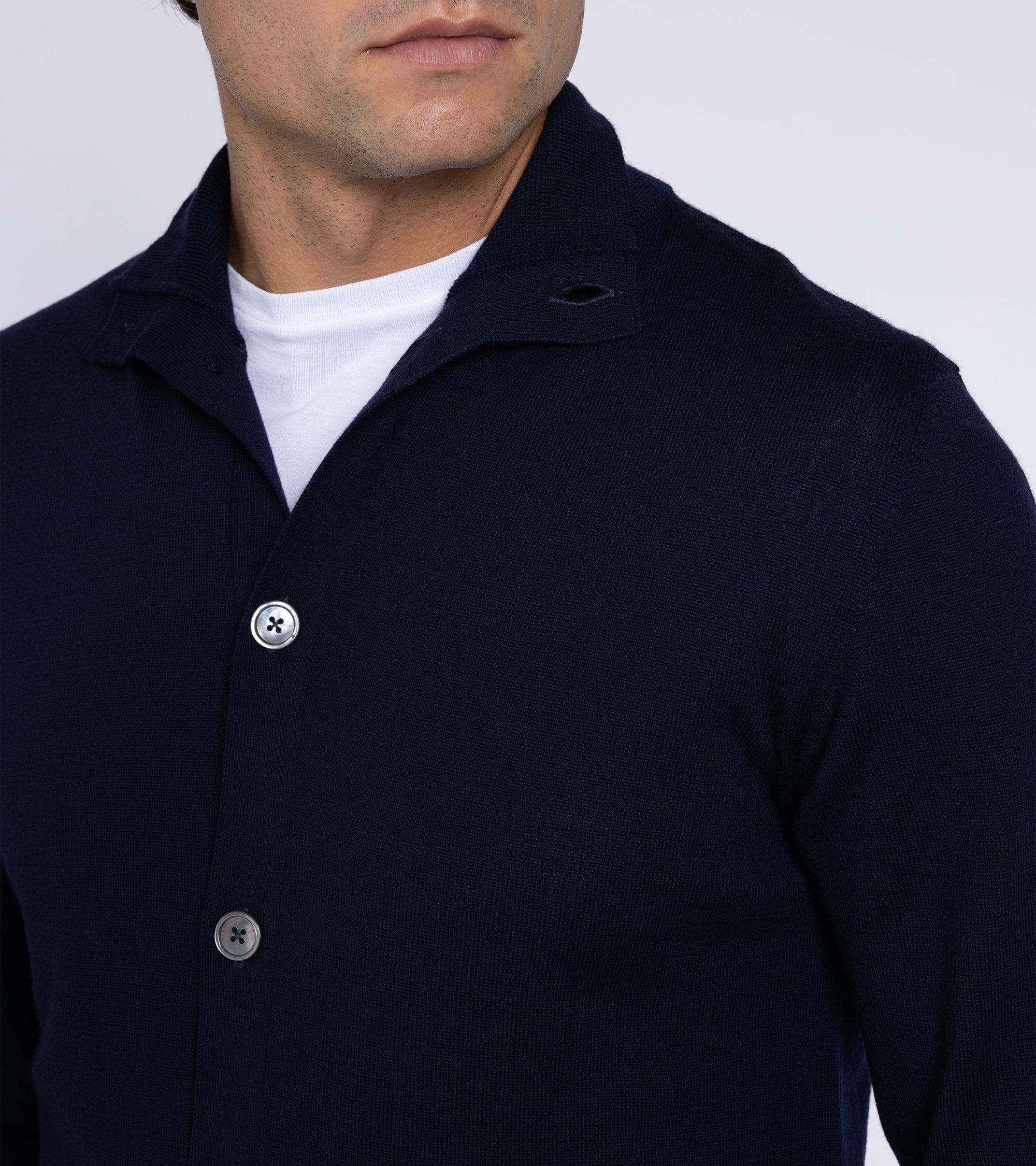 Trunk Stratton Merino Cardigan: Navy