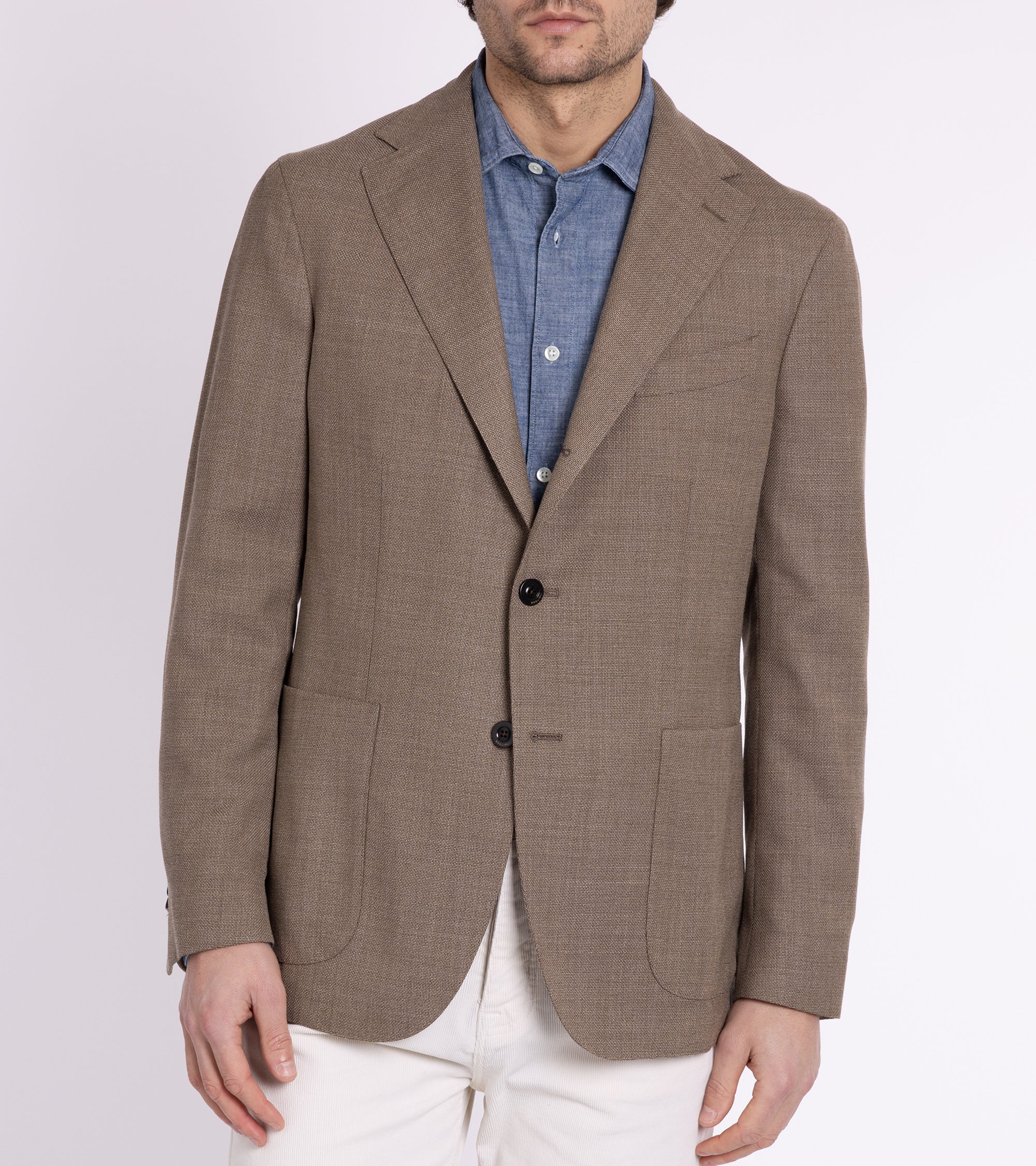 Boglioli for Trunk Wool Hopsack K Jacket: Biscuit