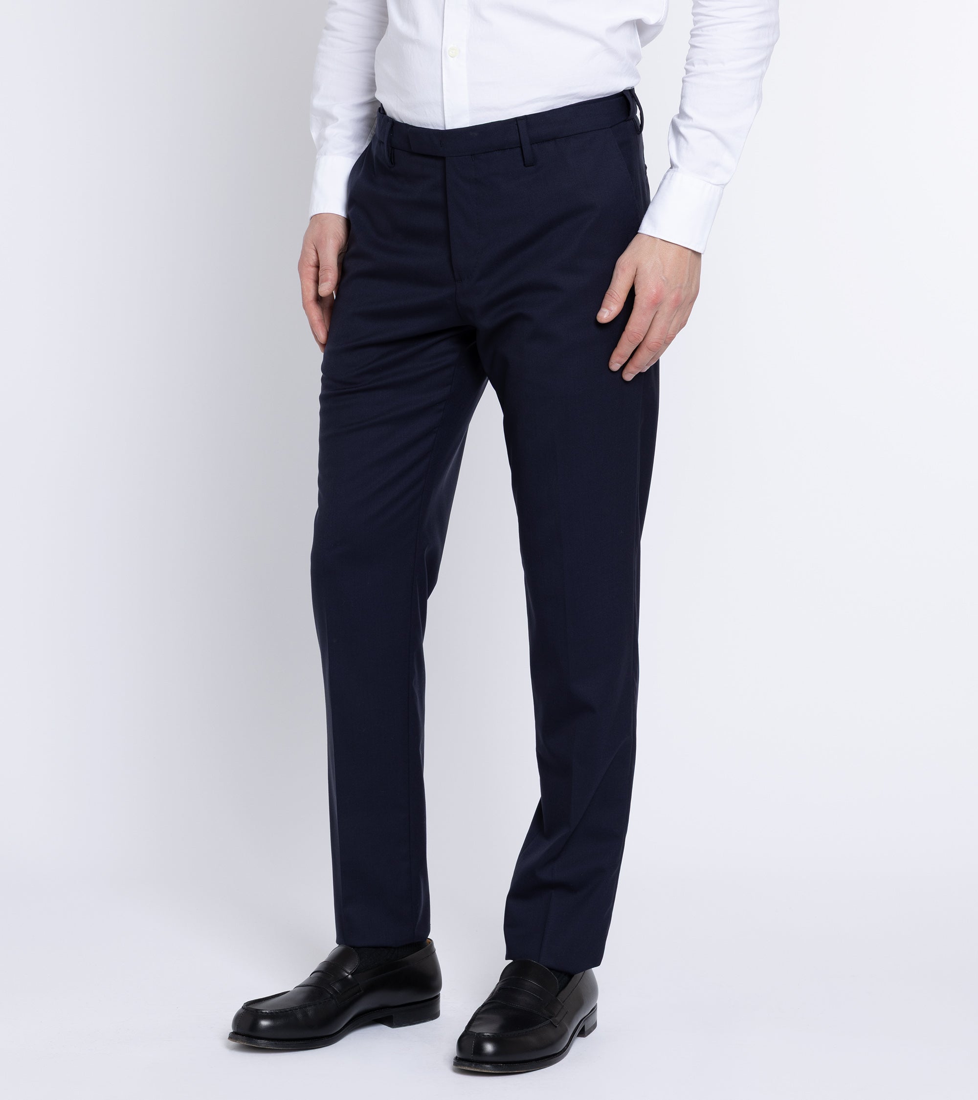 Boglioli Tropical Wool Travel Trousers: Navy