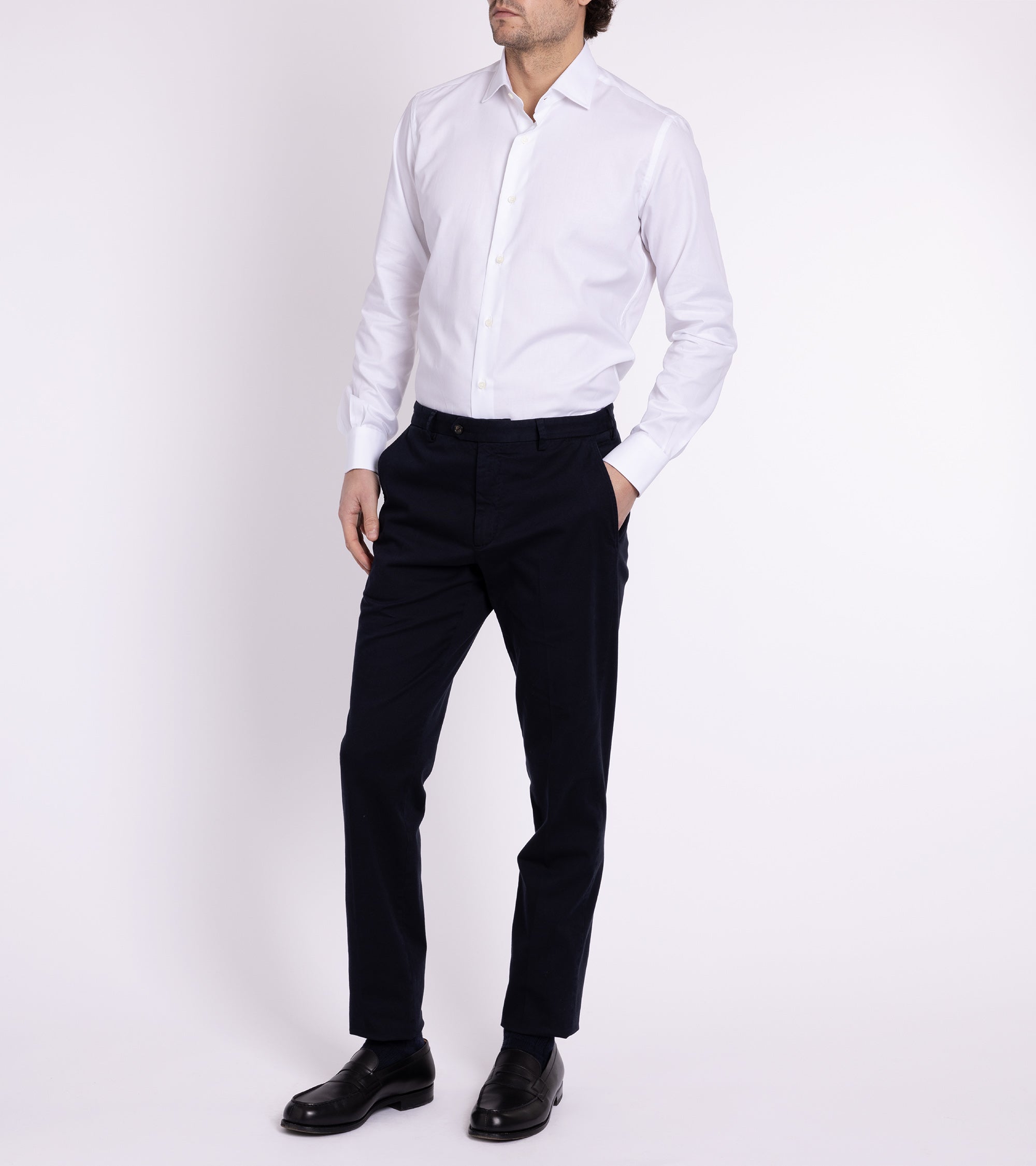 MCR Slim Pinpoint Shirt: White