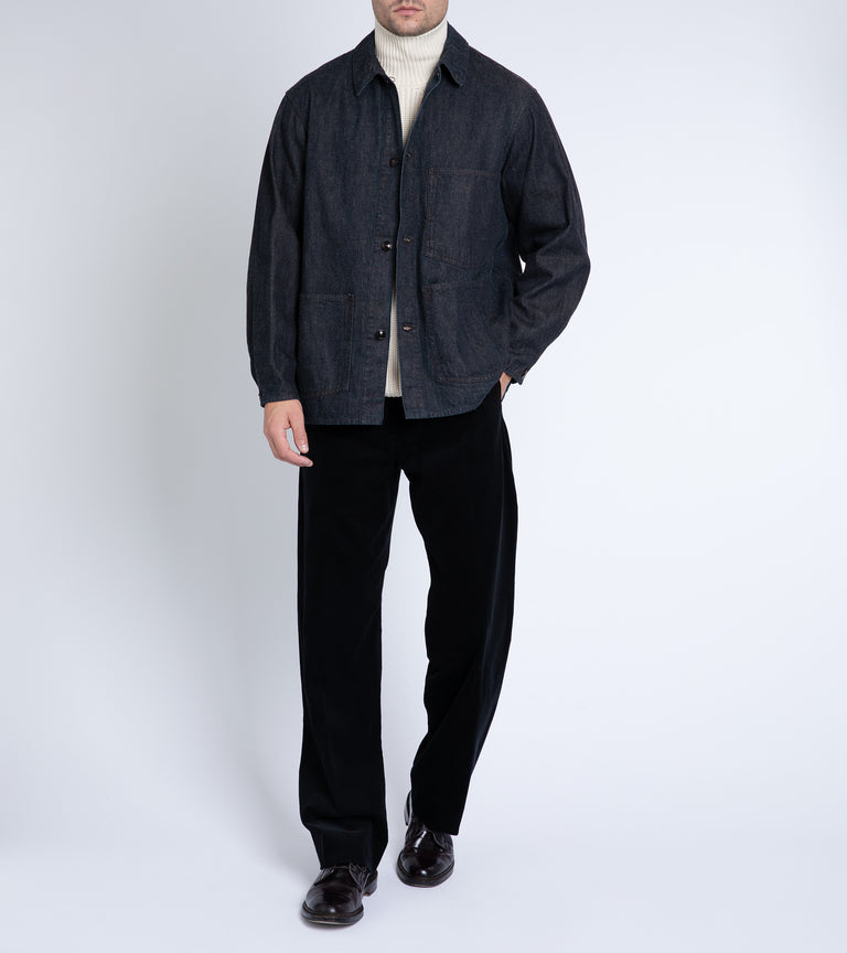 Kaptain Sunshine Denim Coverall Jacket: Indigo – Trunk Clothiers