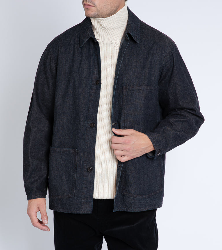 Kaptain Sunshine Denim Coverall Jacket: Indigo – Trunk Clothiers